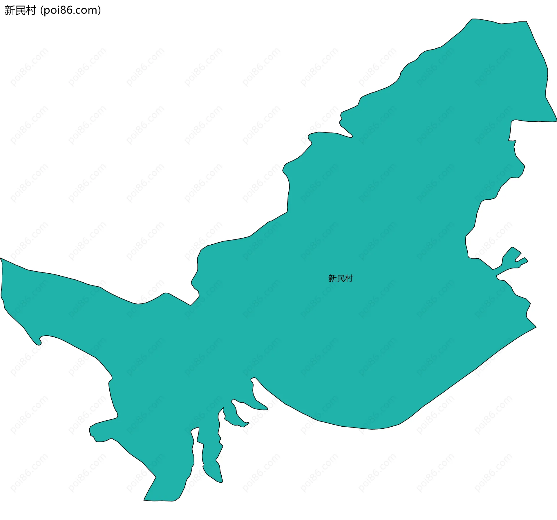 新民村边界地图