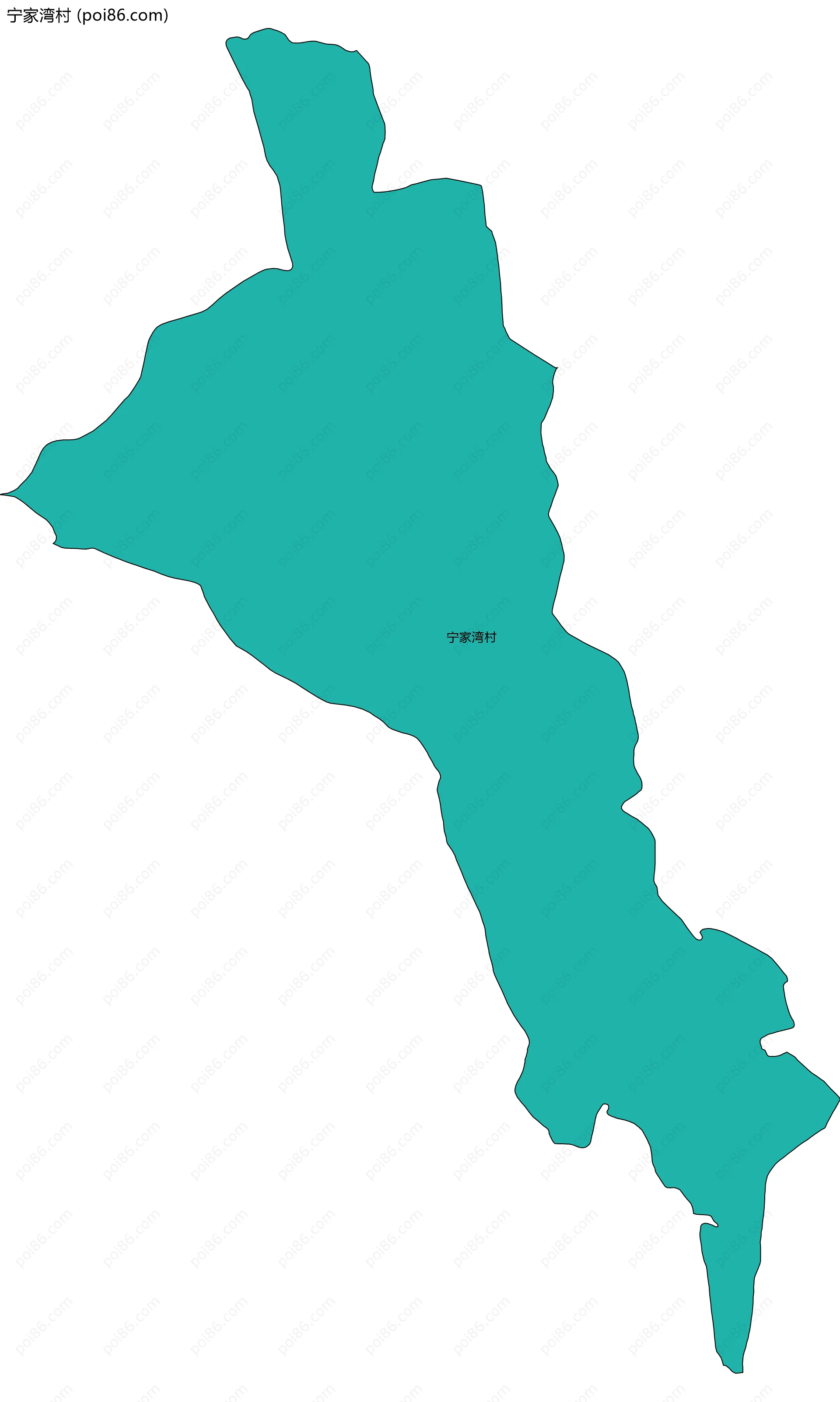 宁家湾村边界地图