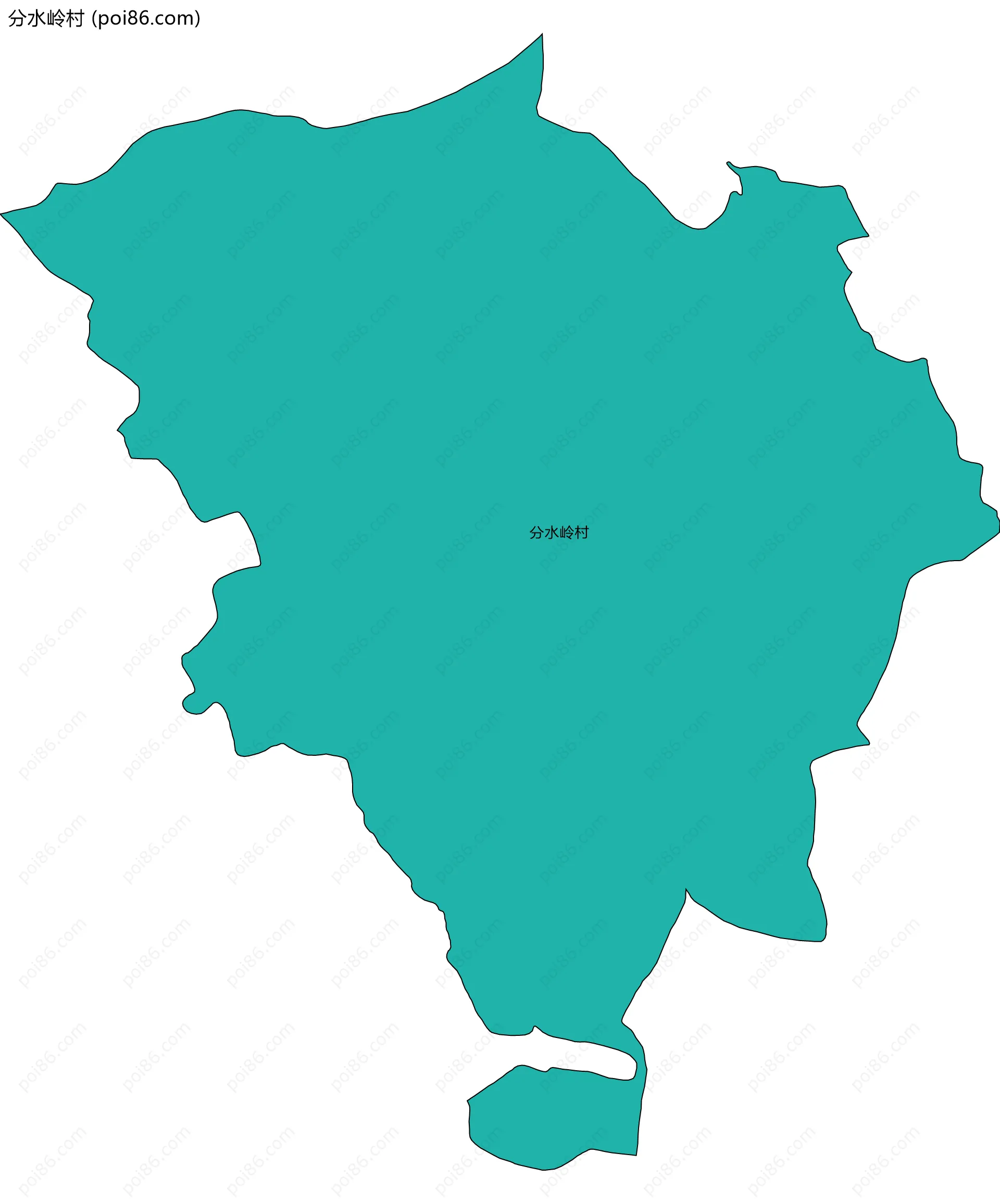 分水岭村边界地图