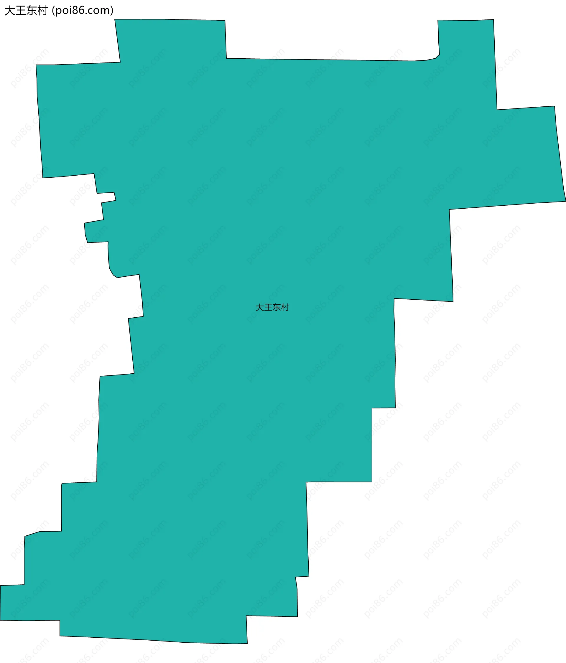 大王东村边界地图