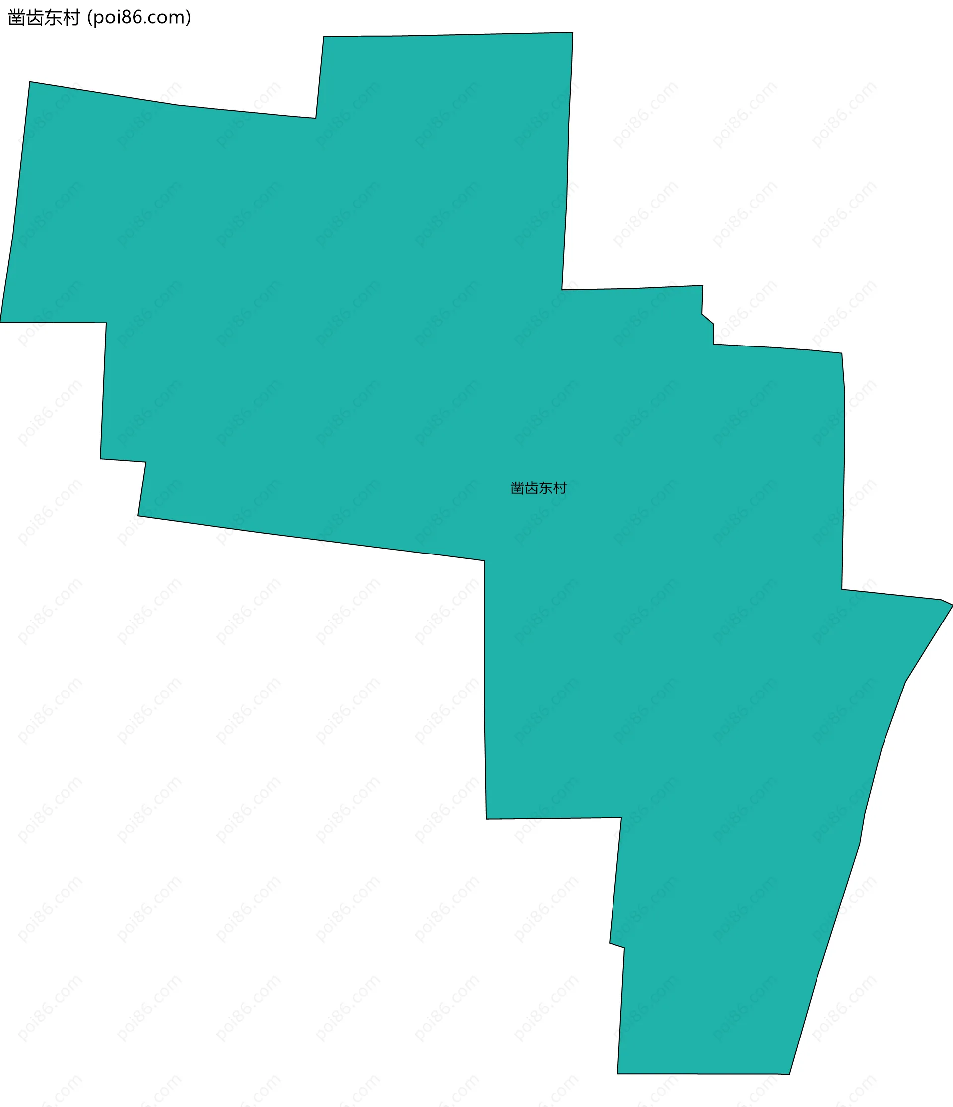 凿齿东村边界地图