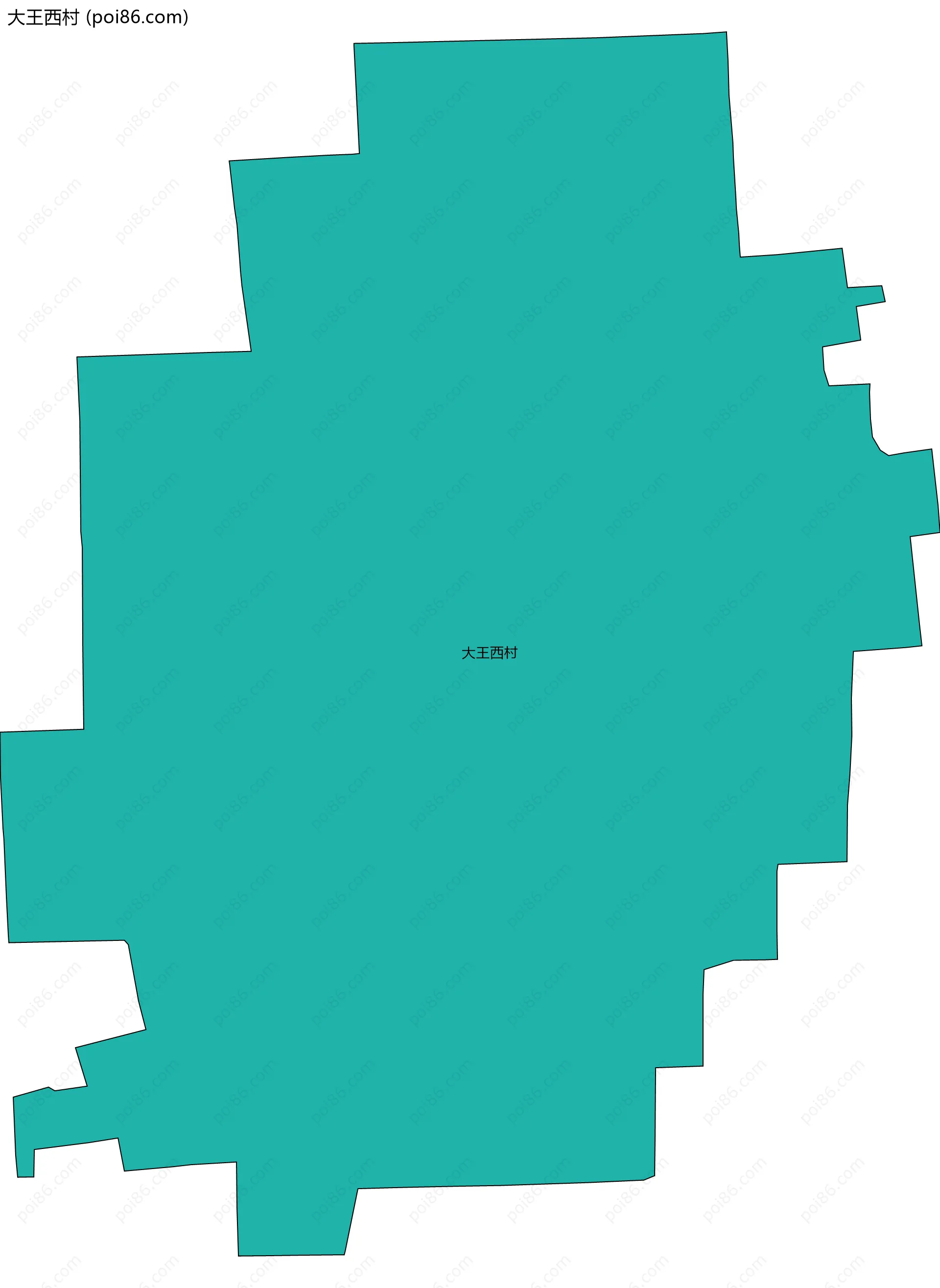 大王西村边界地图