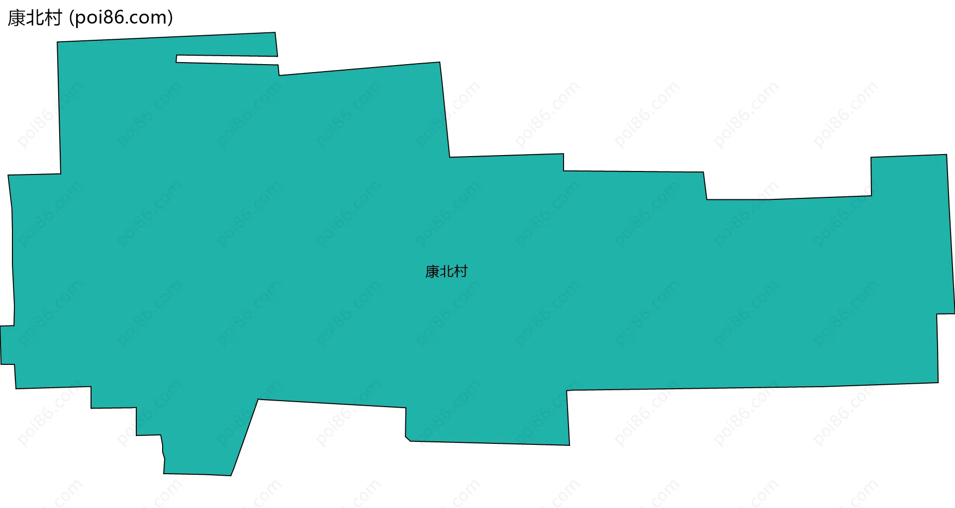 康北村边界地图
