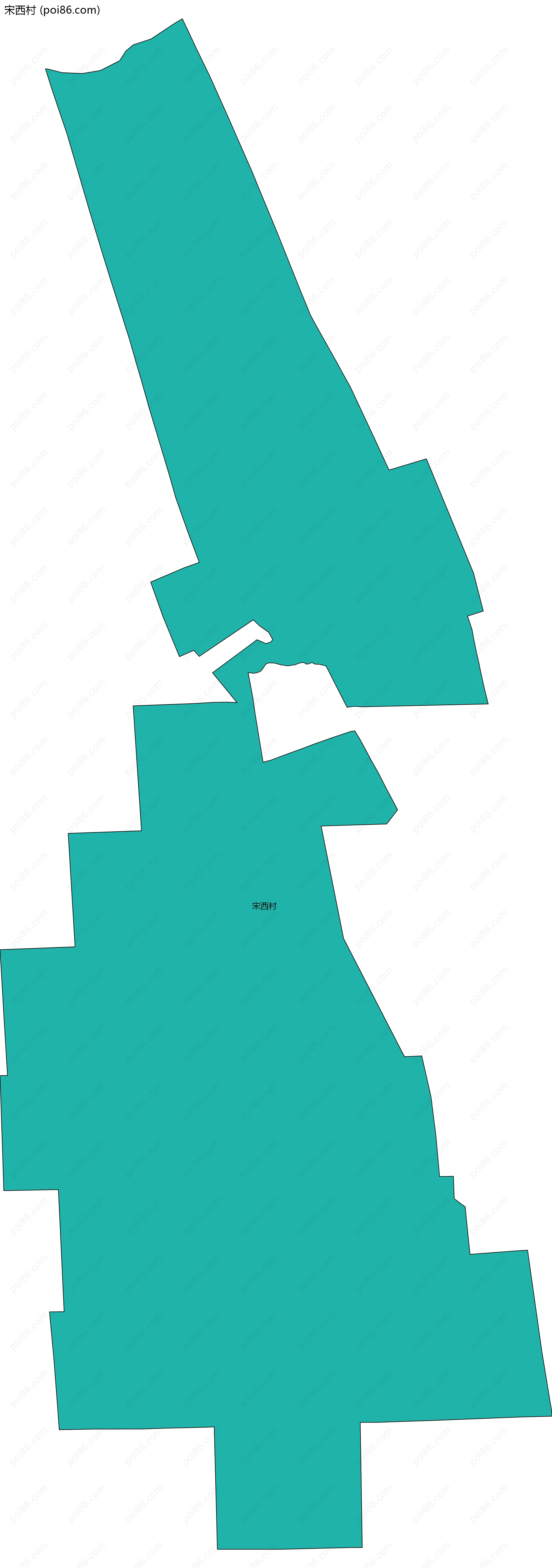 宋西村边界地图