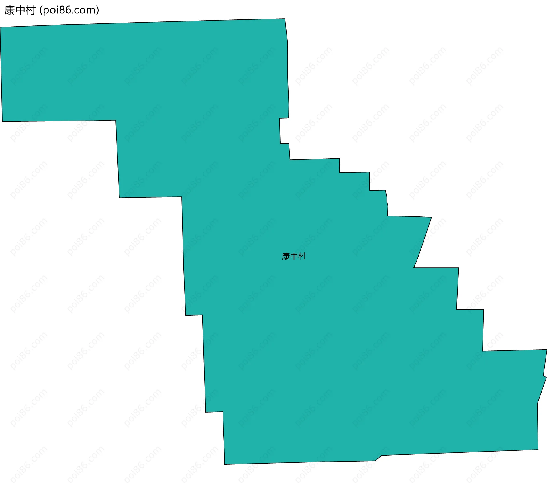 康中村边界地图