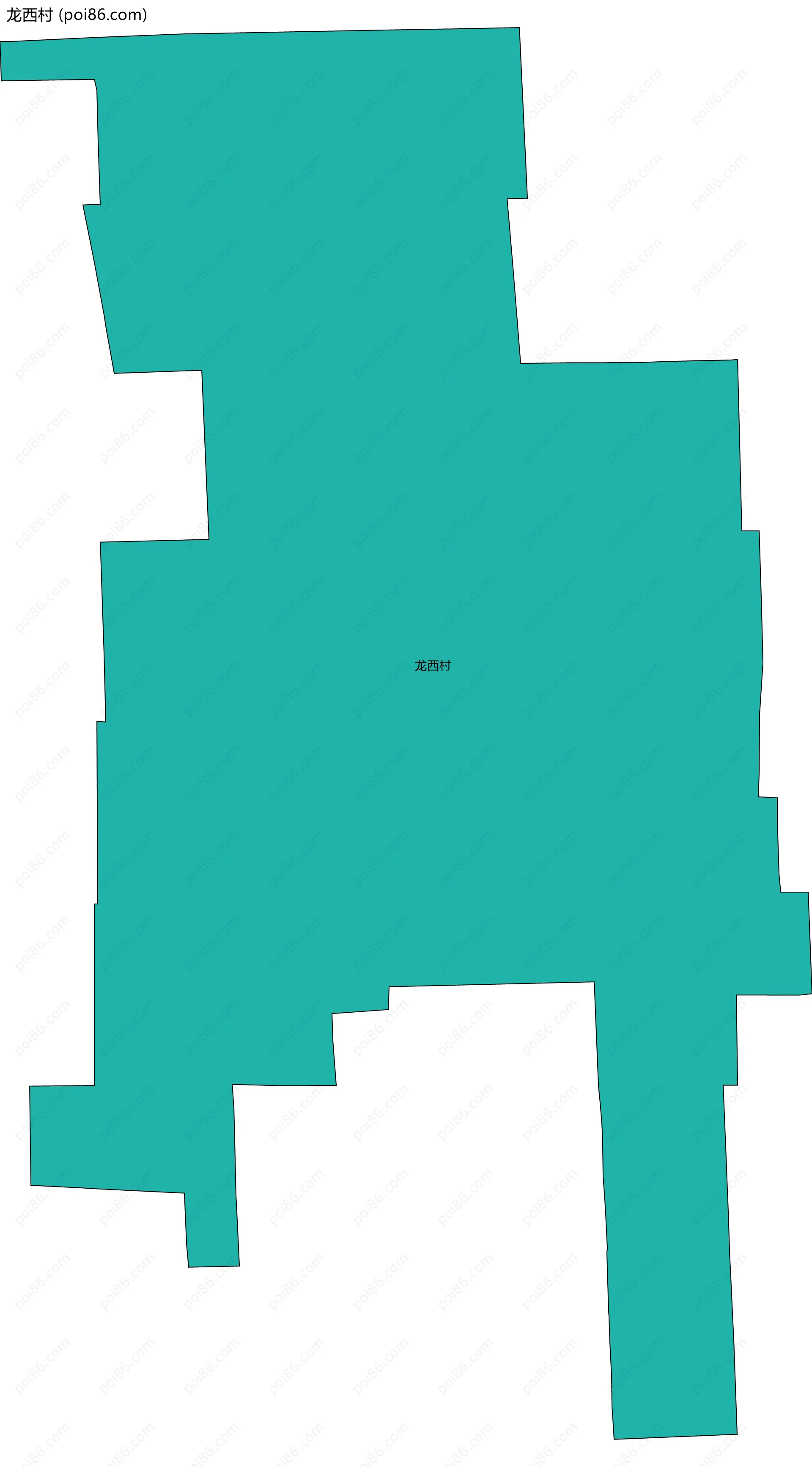 龙西村边界地图