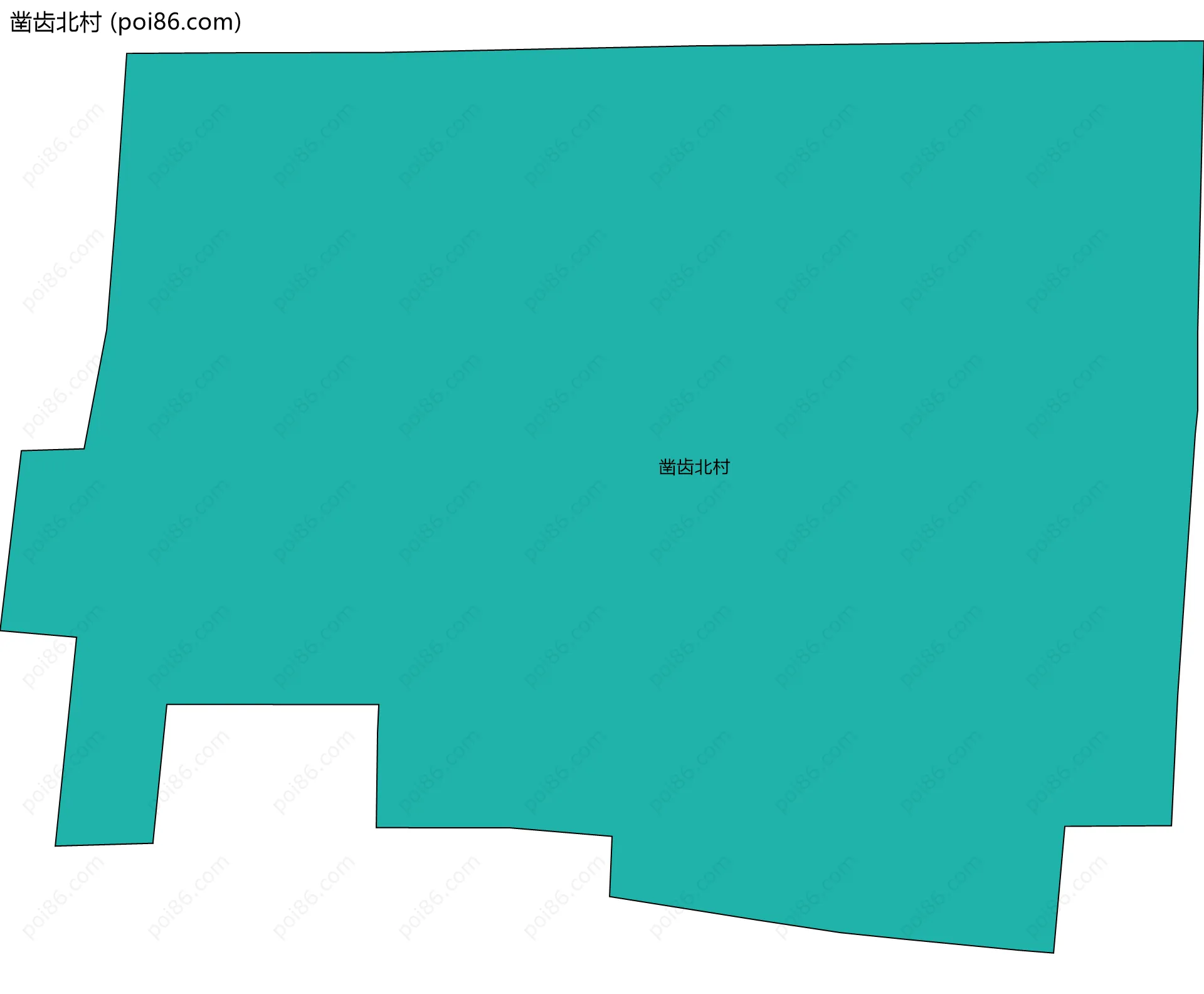 凿齿北村边界地图