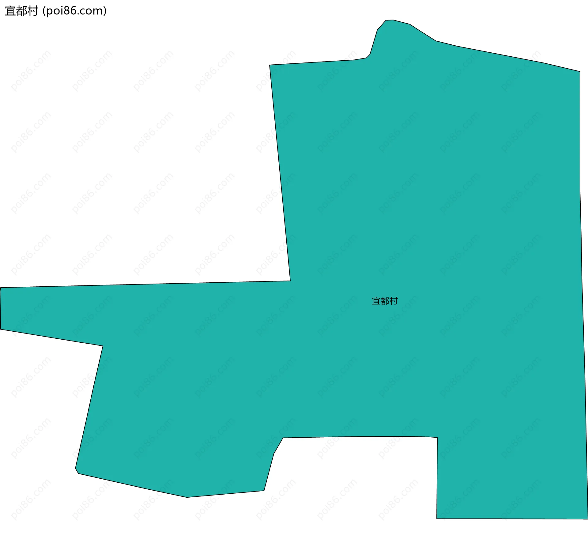 宜都村边界地图