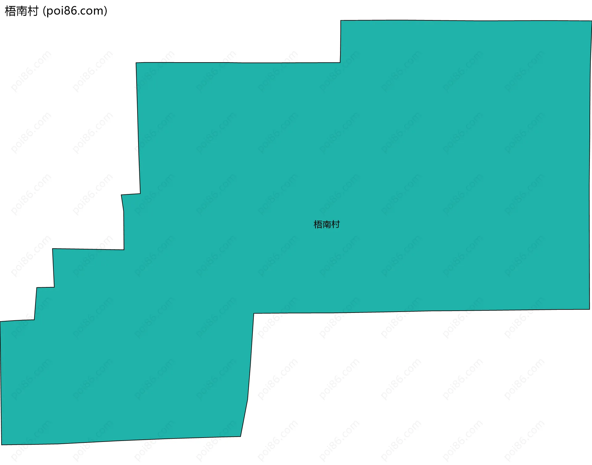 梧南村边界地图