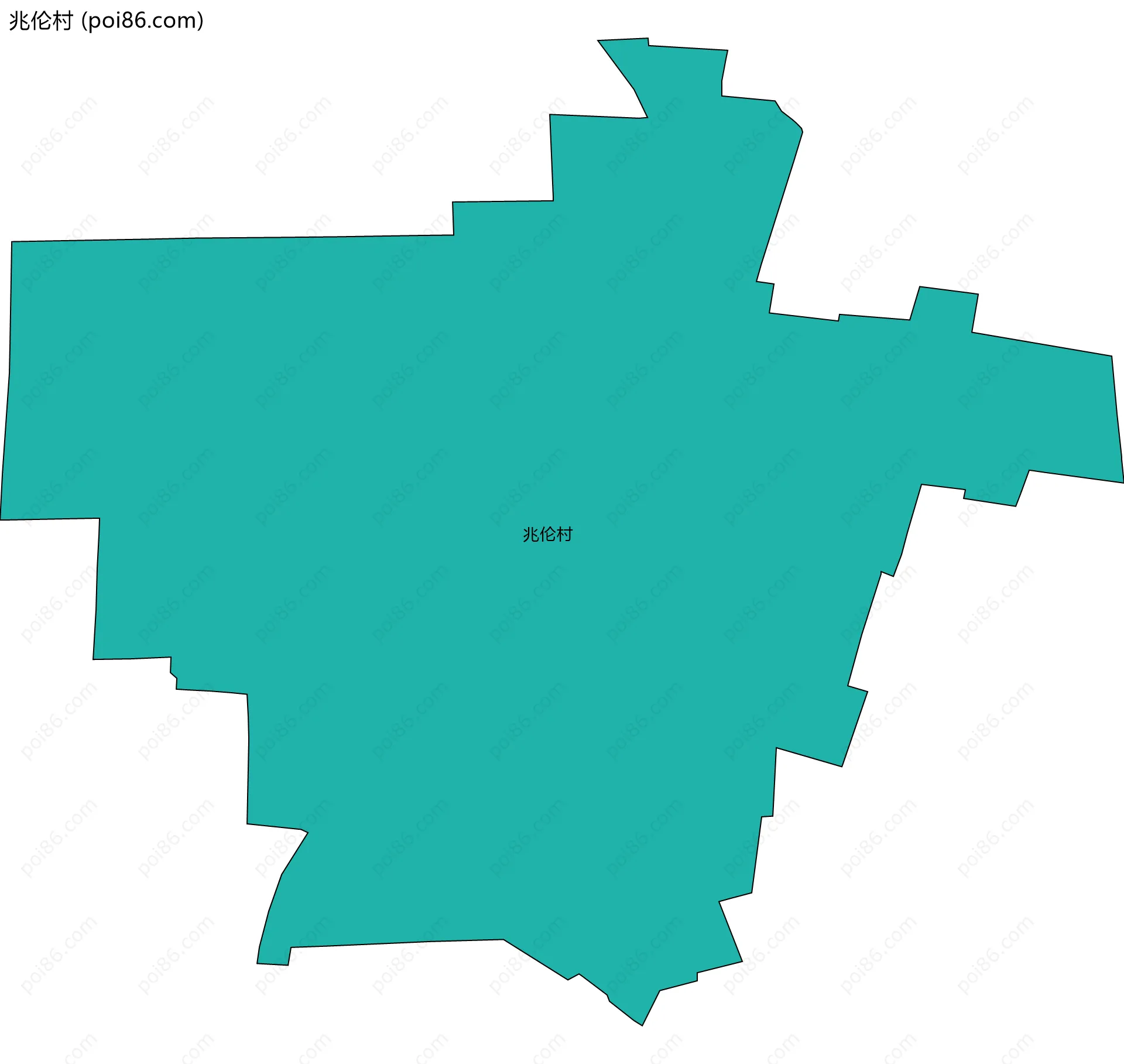 兆伦村边界地图