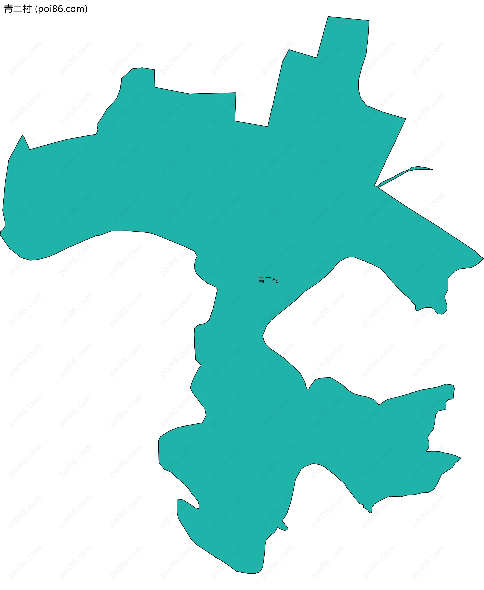 青二村边界地图