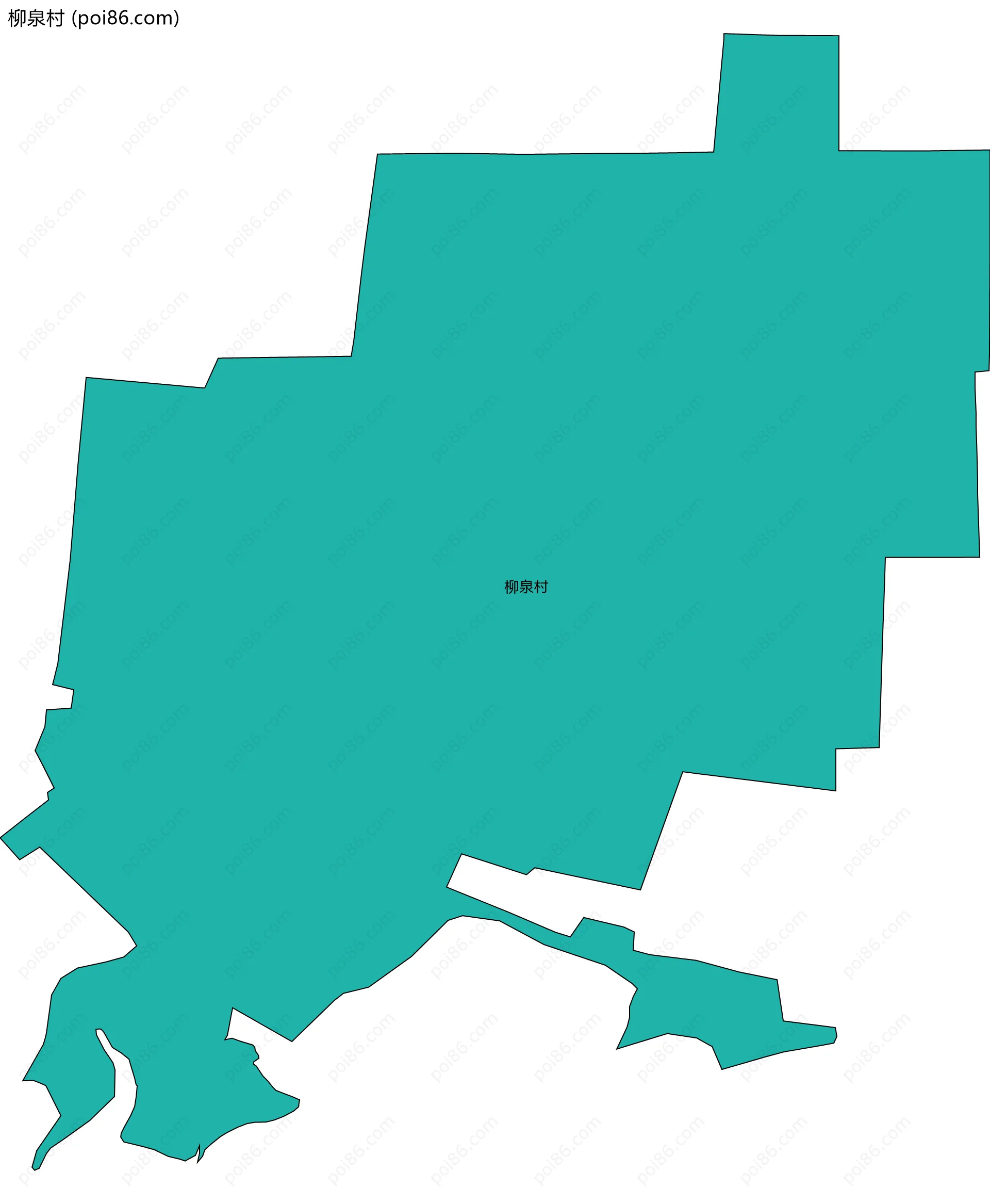 柳泉村边界地图