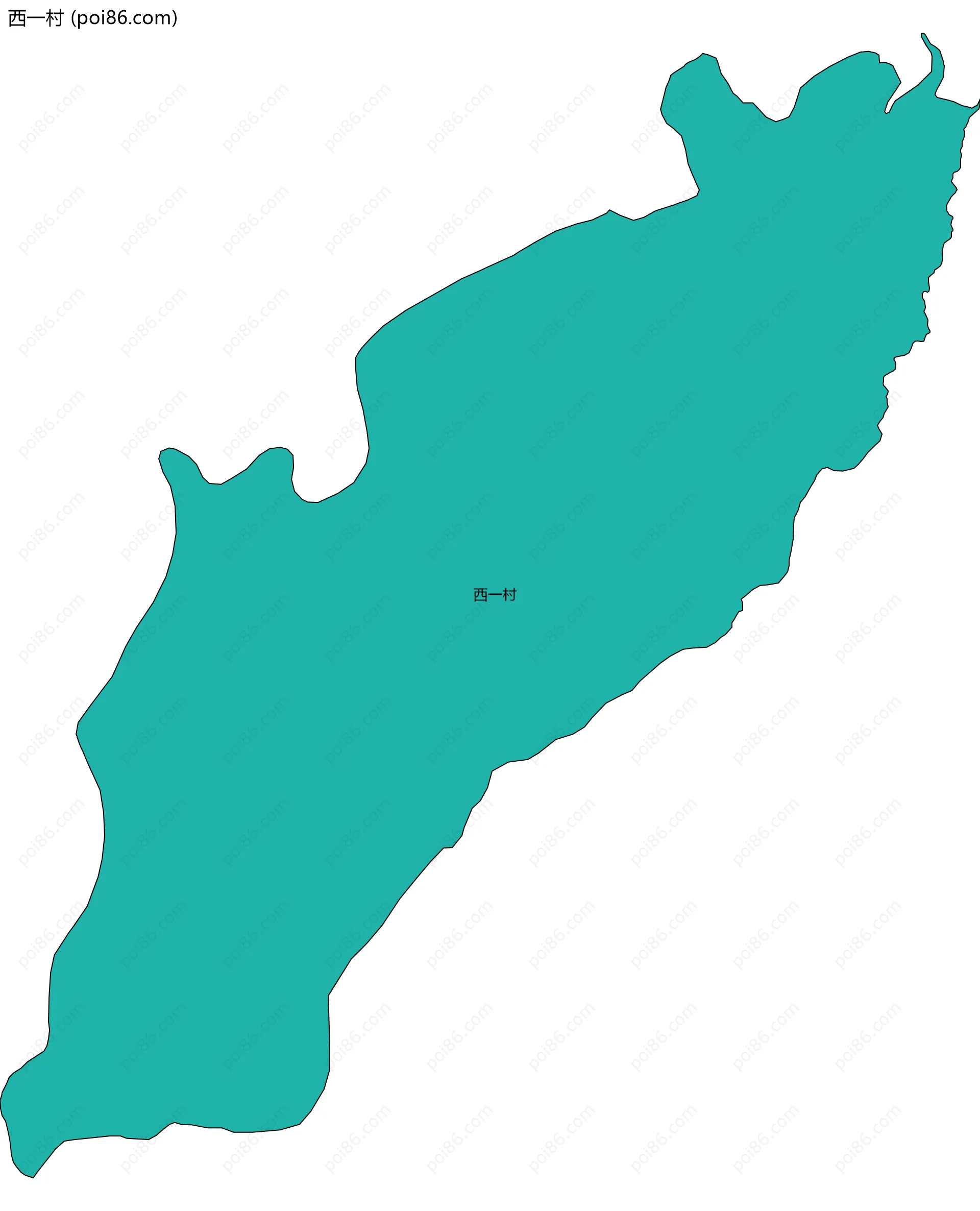 西一村边界地图