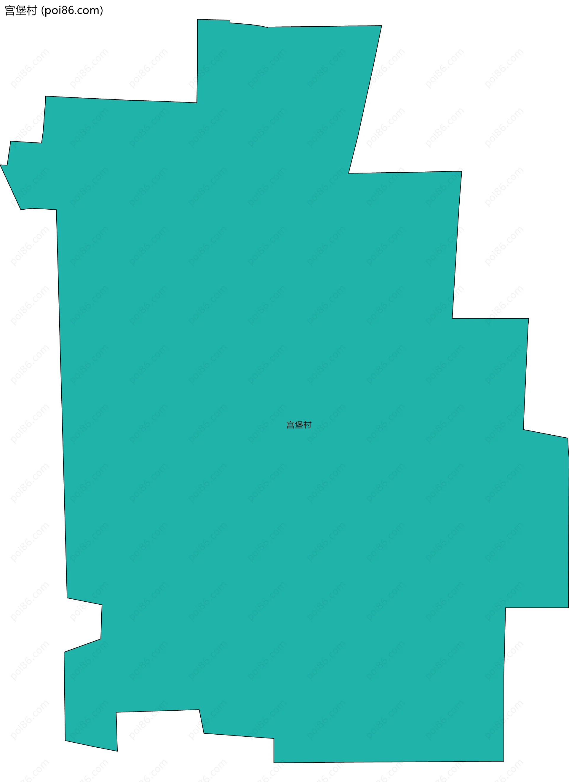 宫堡村边界地图