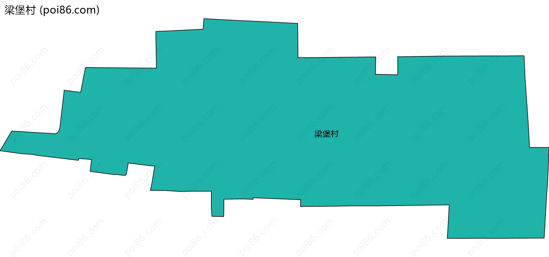 梁堡村边界地图