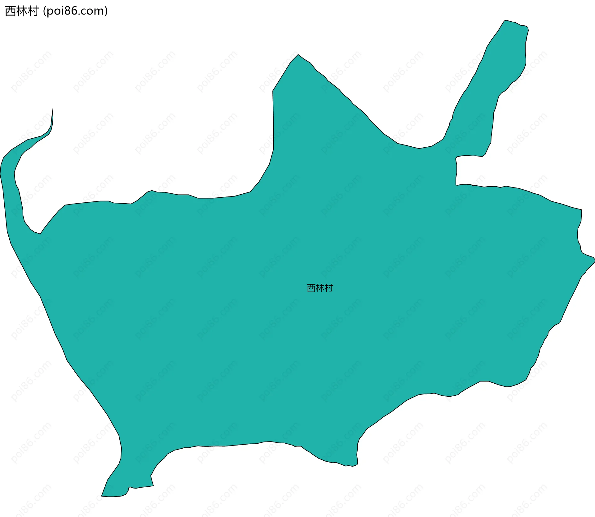 西林村边界地图