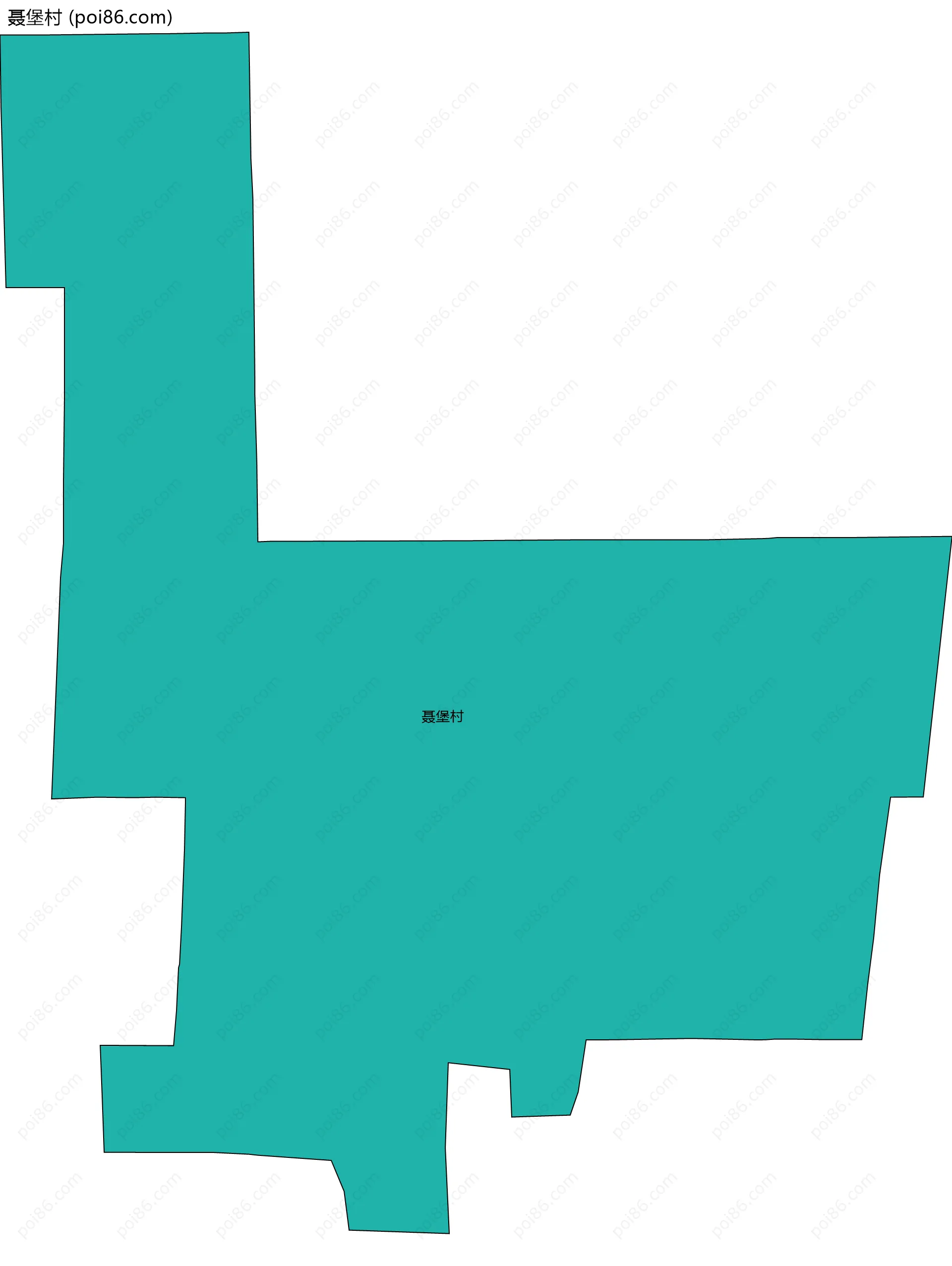 聂堡村边界地图