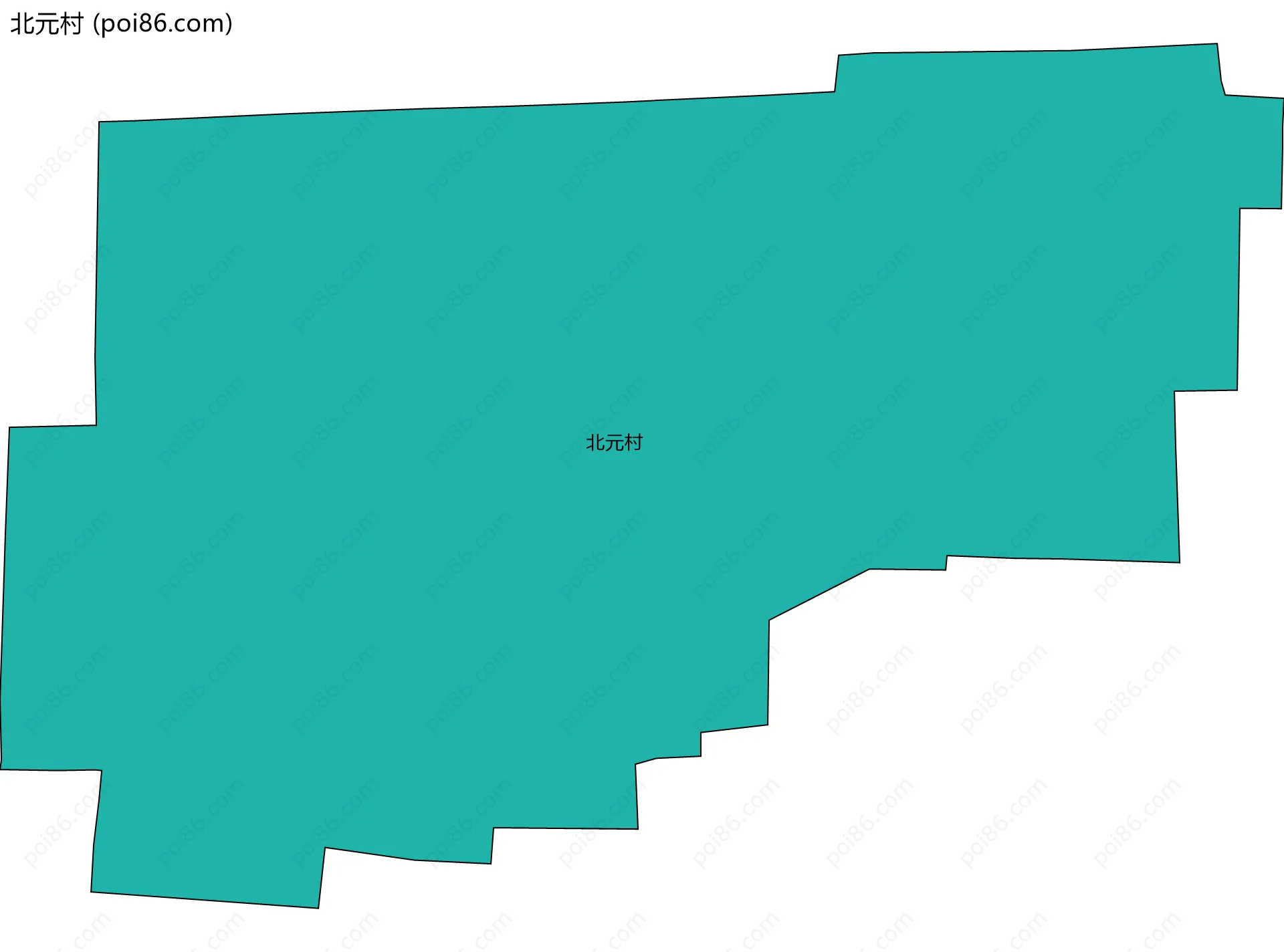 北元村边界地图
