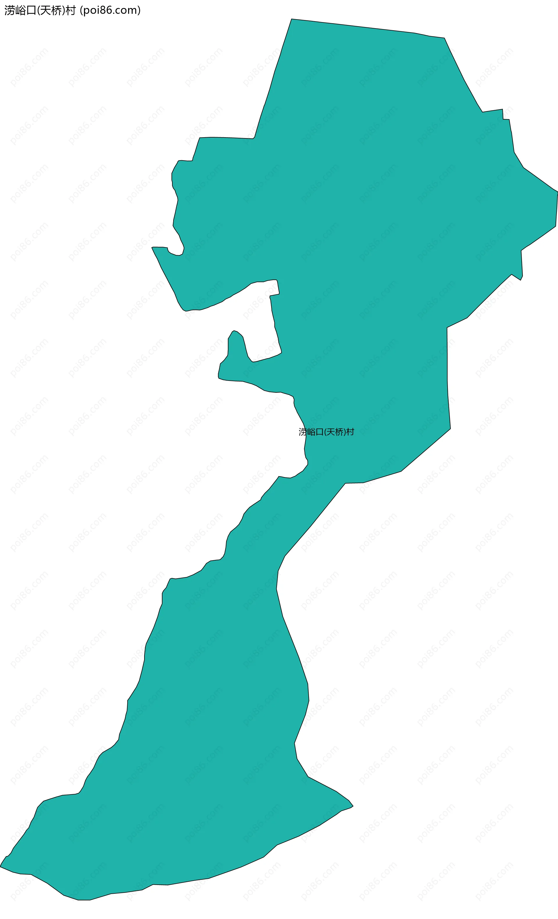 涝峪口(天桥)村边界地图