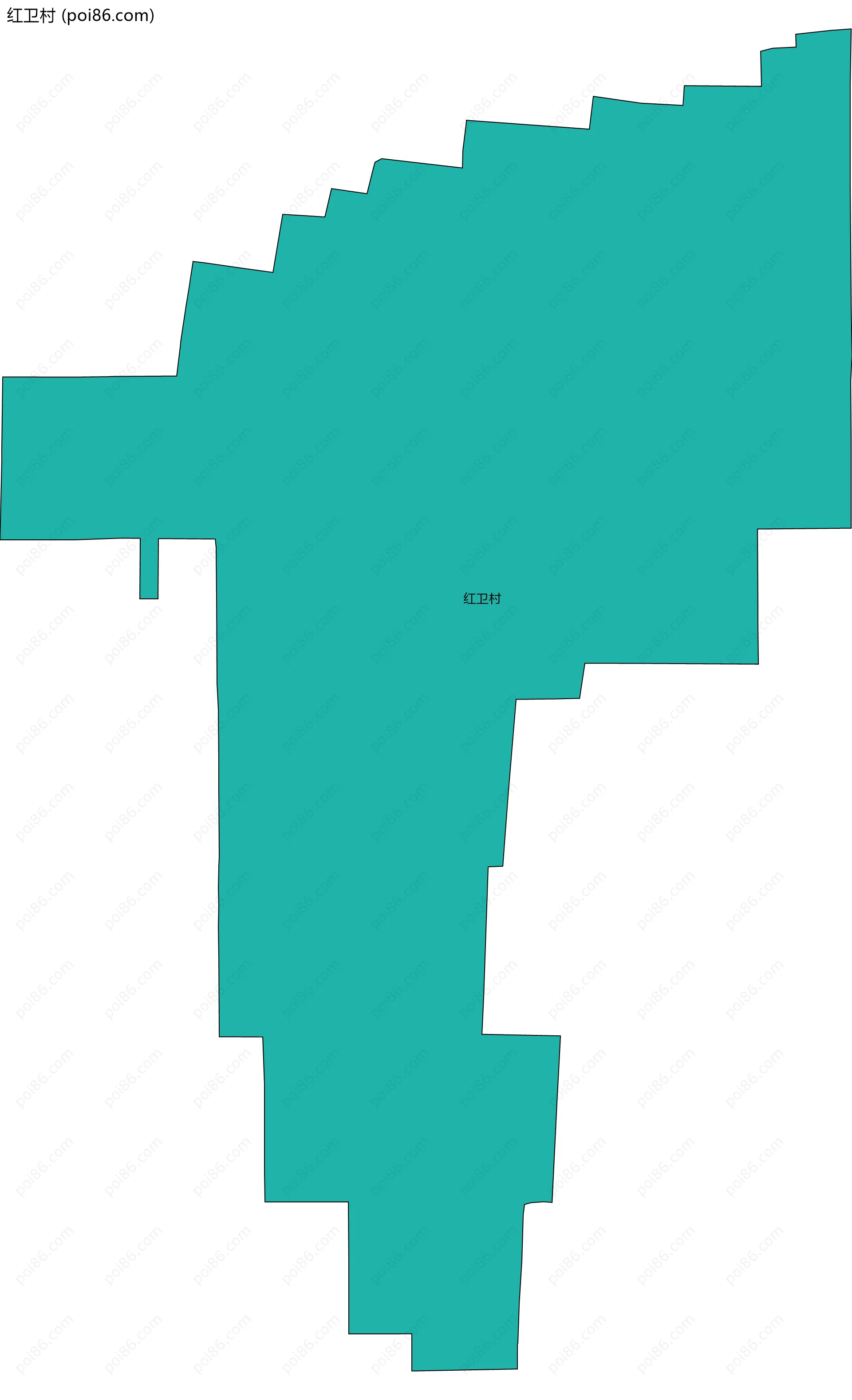 红卫村边界地图