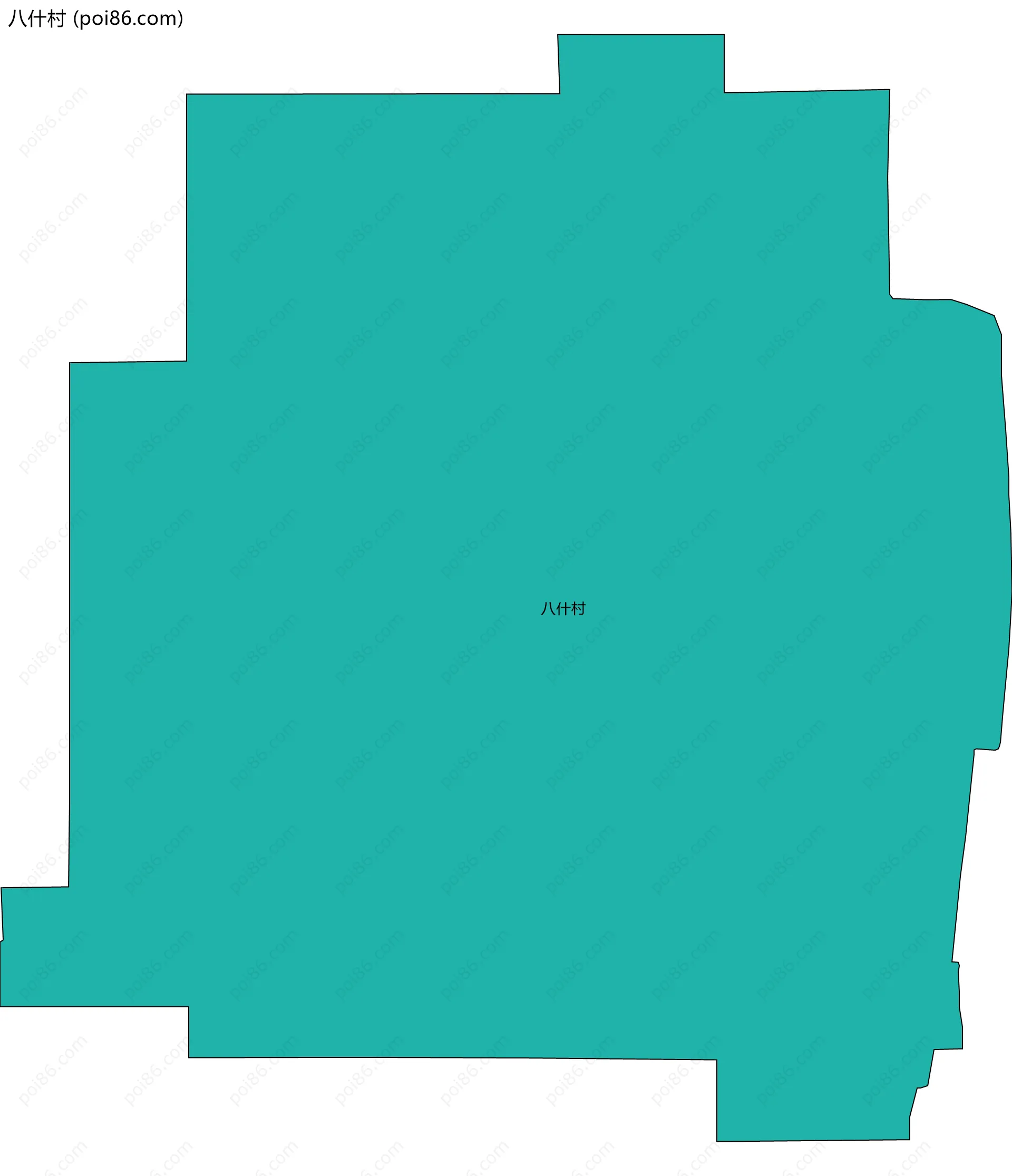 八什村边界地图