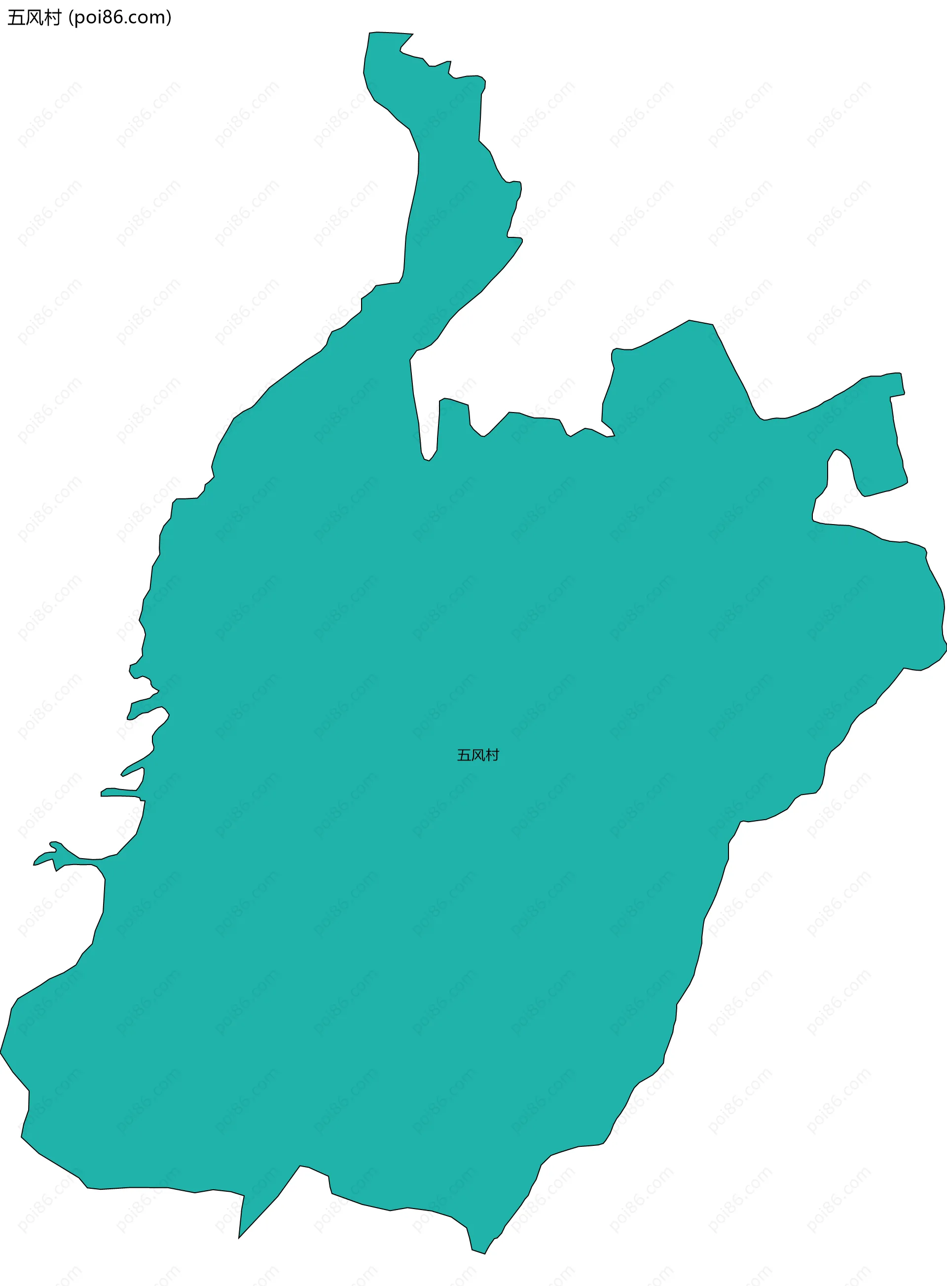 五风村边界地图