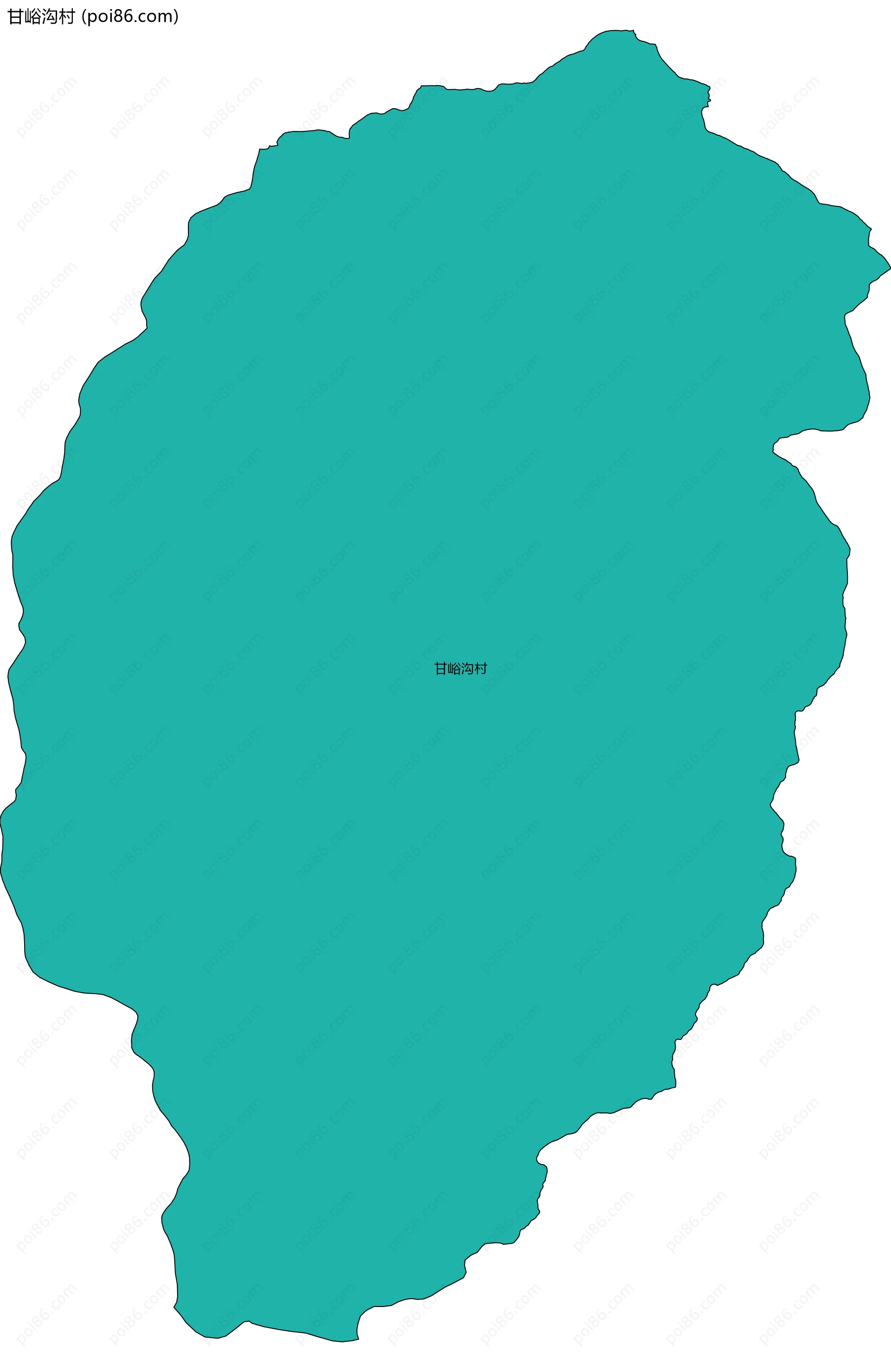 甘峪沟村边界地图