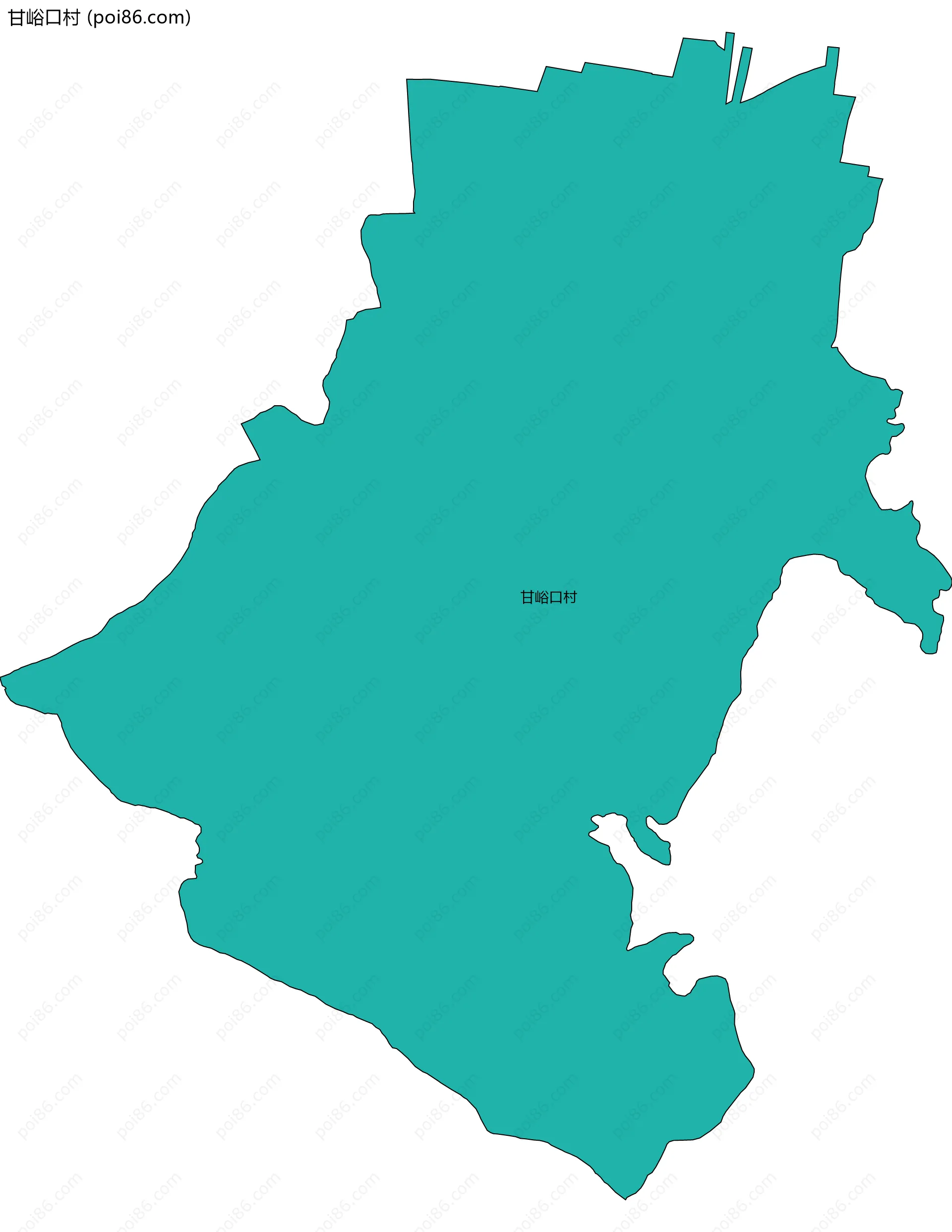 甘峪口村边界地图