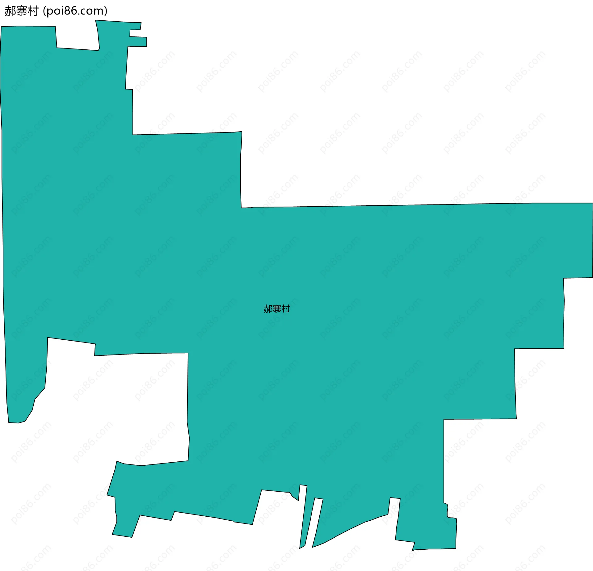 郝寨村边界地图