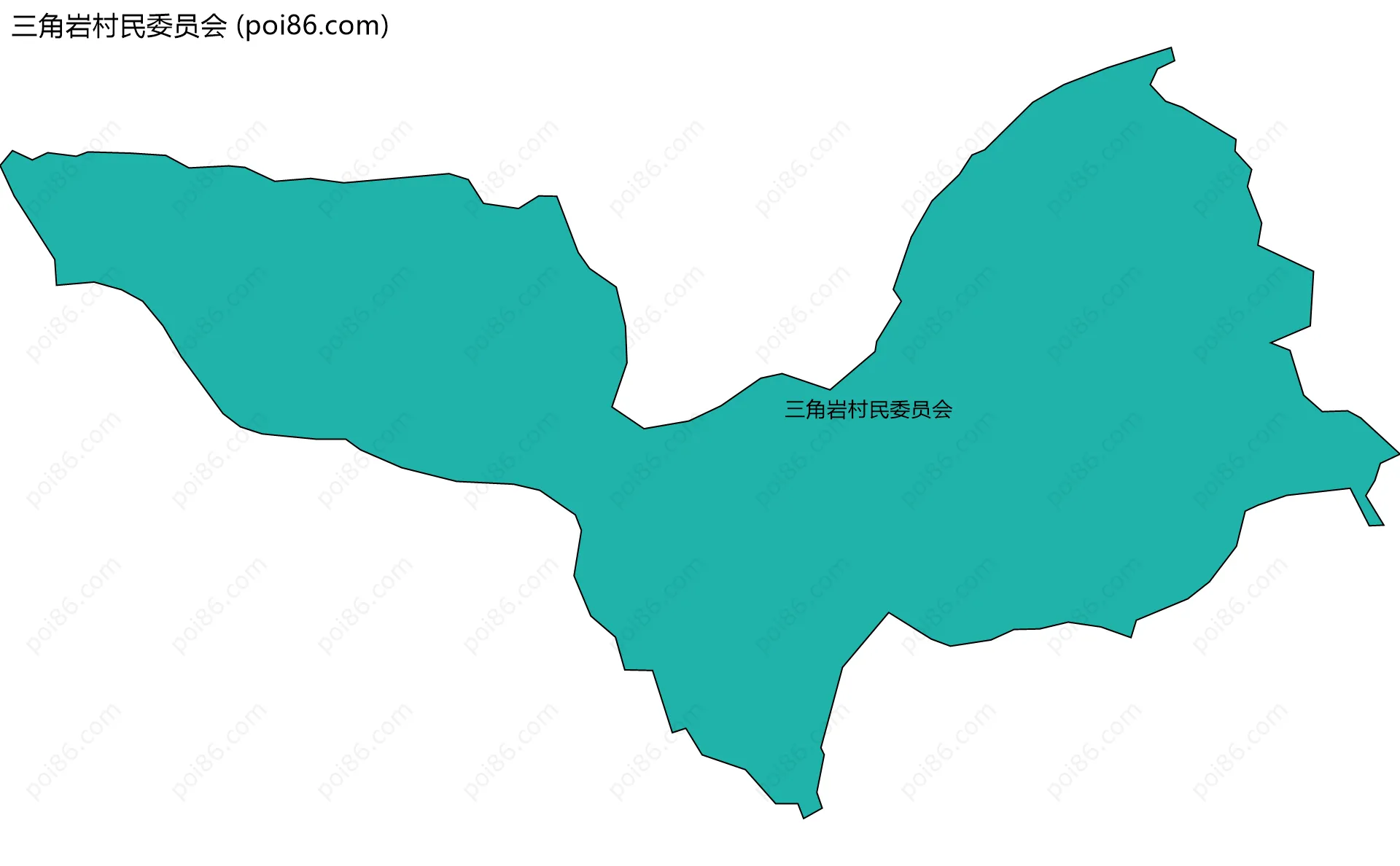 三角岩村民委员会边界地图