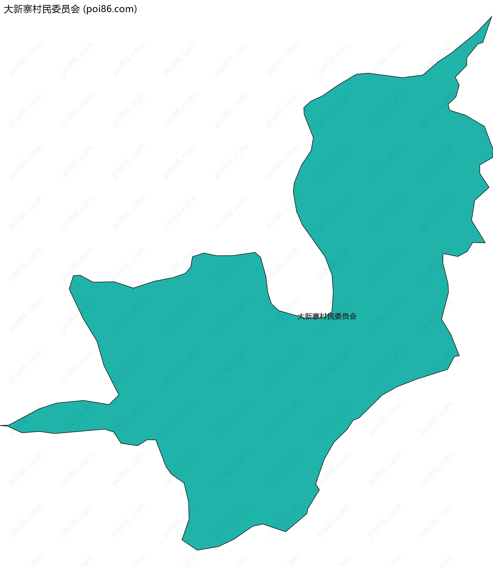 大新寨村民委员会边界地图