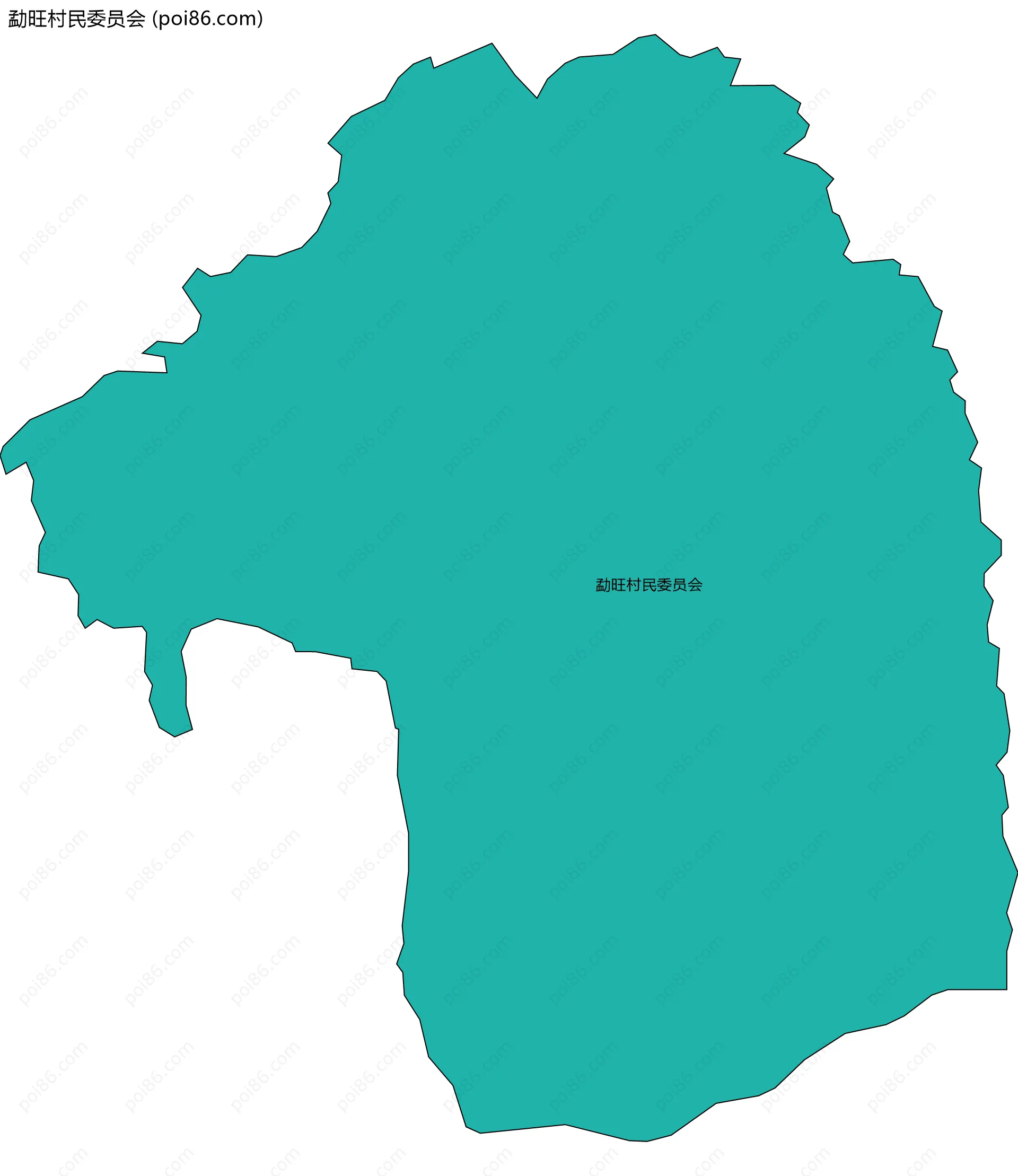 勐旺村民委员会边界地图