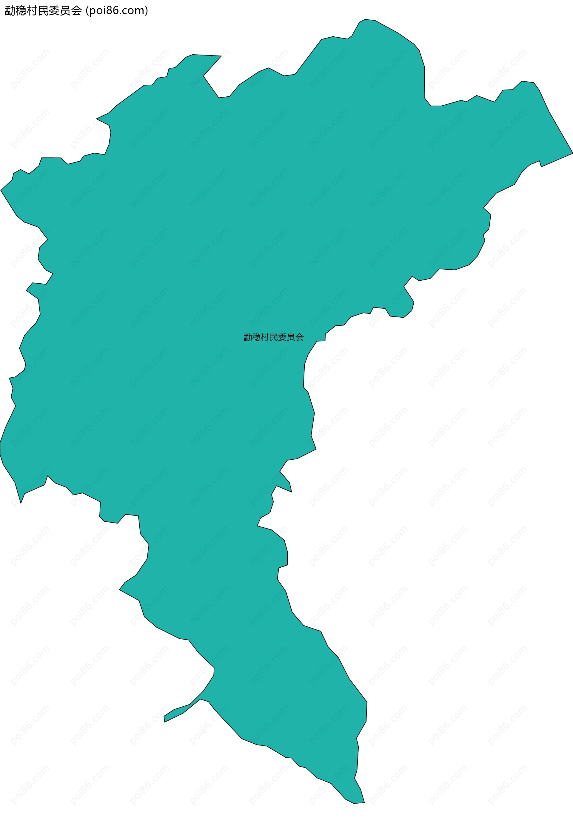 勐稳村民委员会边界地图