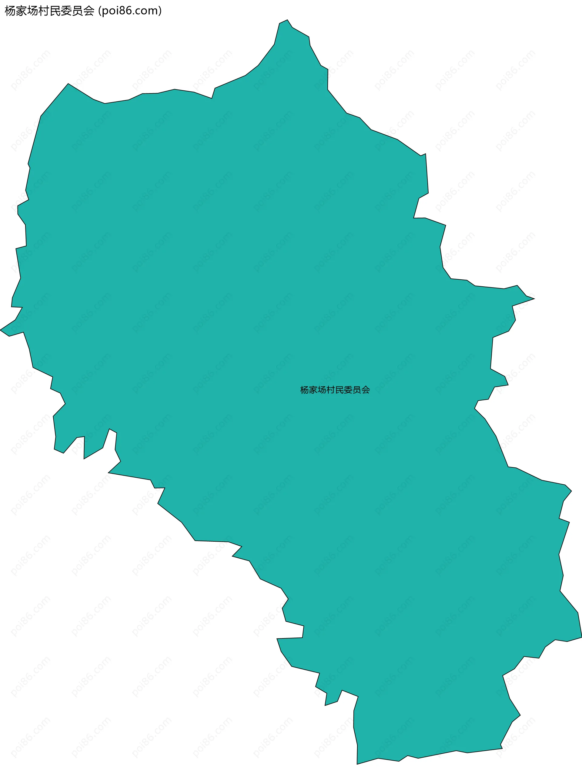 杨家场村民委员会边界地图