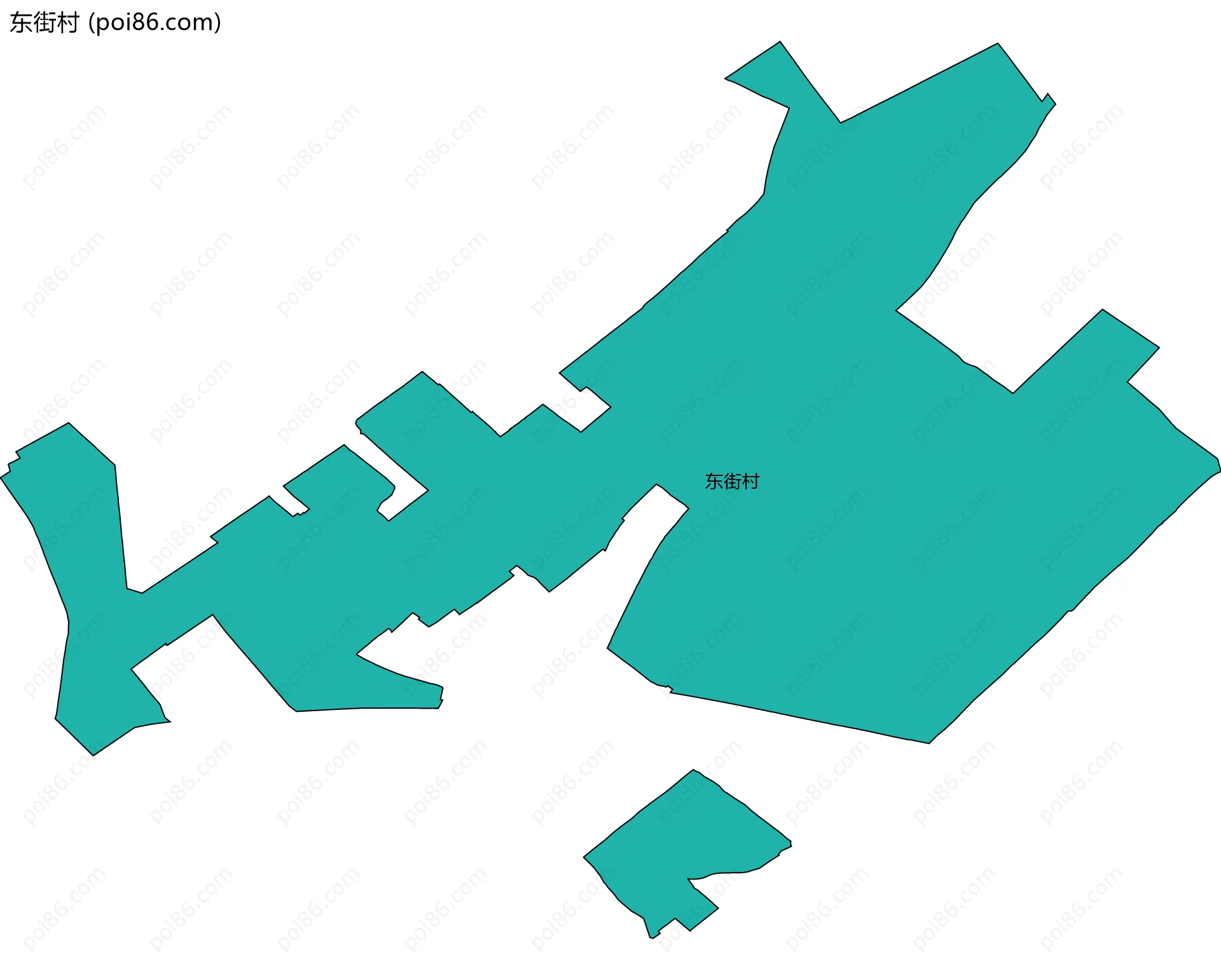 东街村边界地图