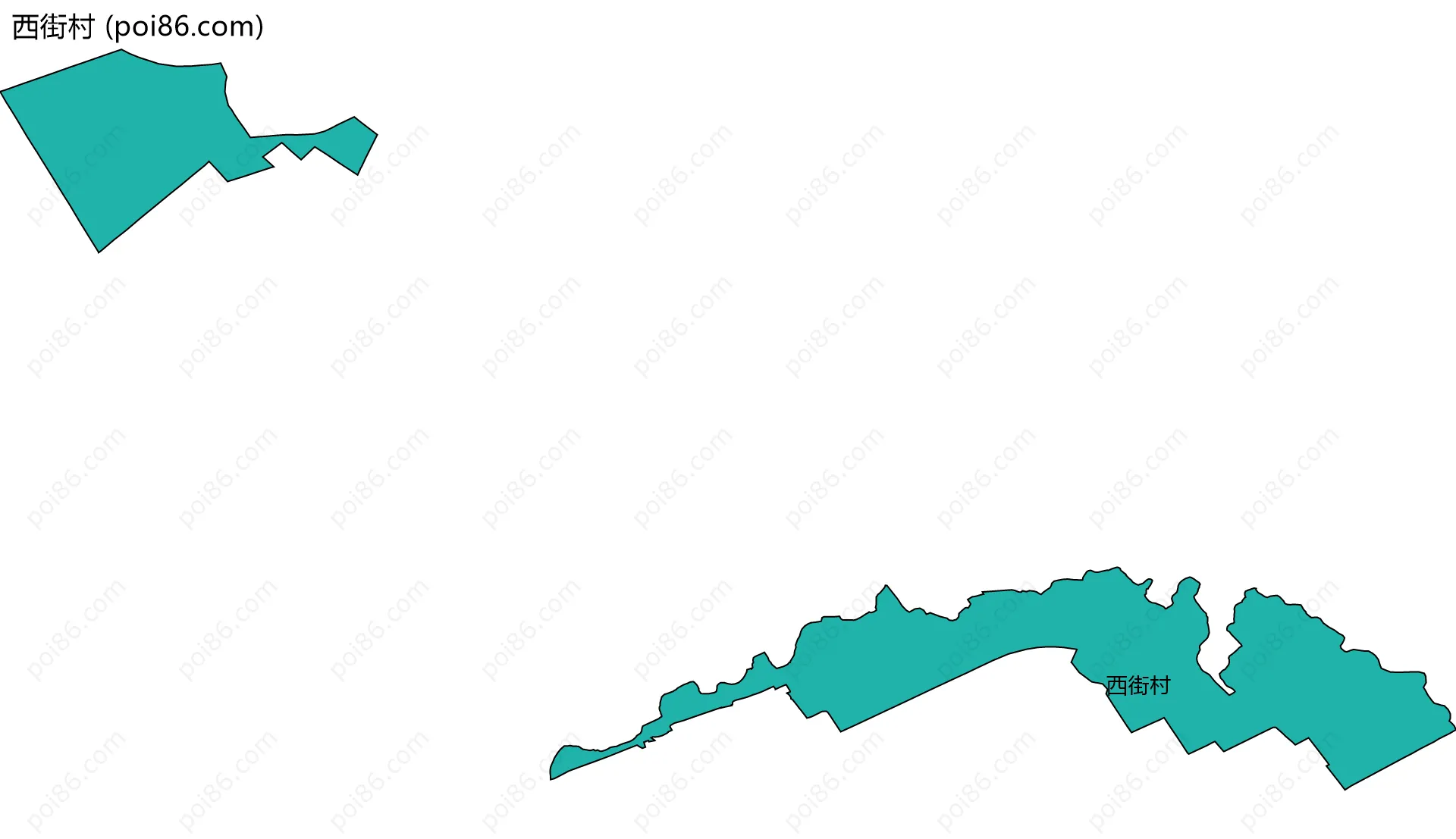 西街村边界地图