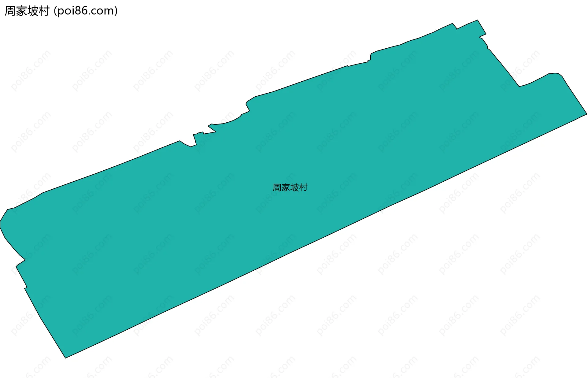 周家坡村边界地图