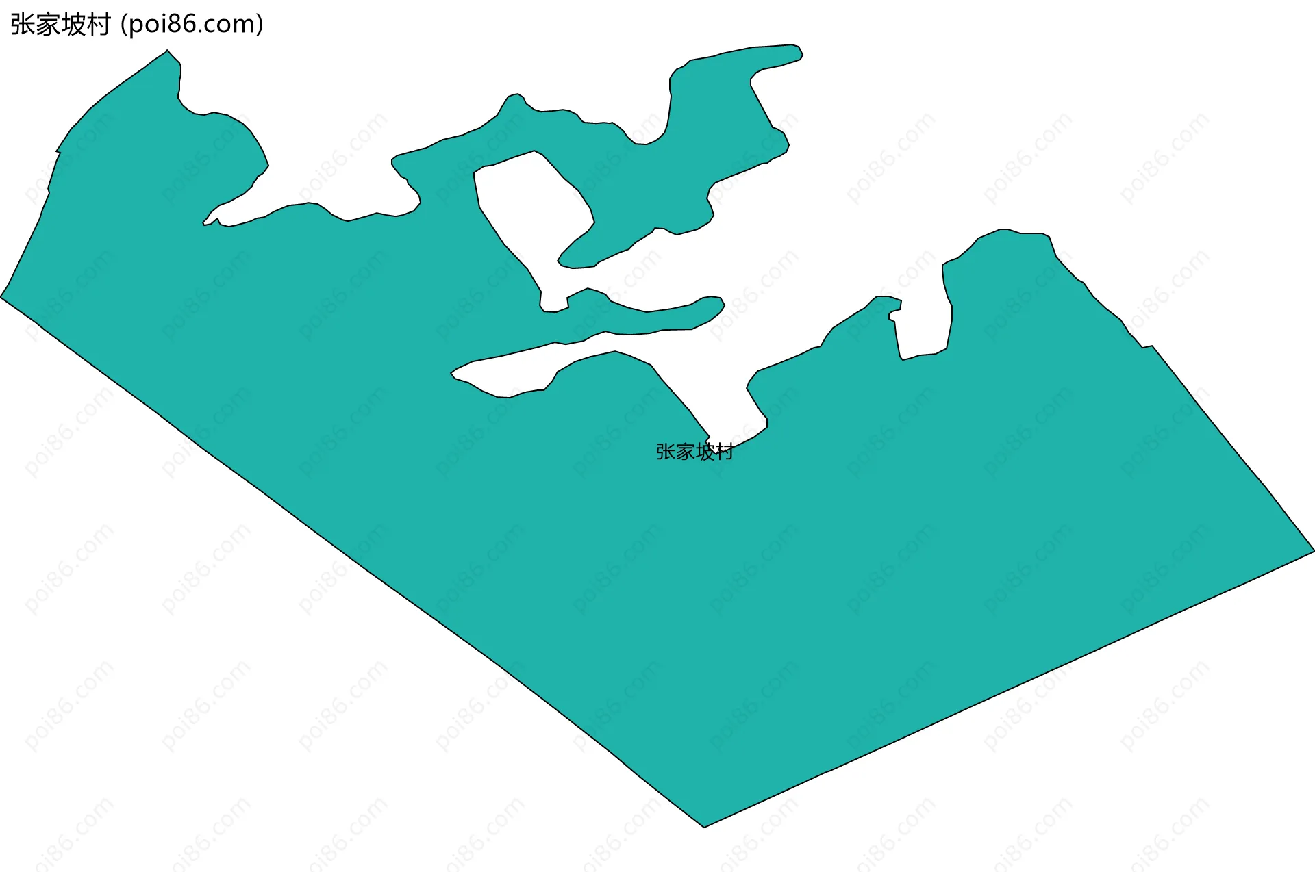 张家坡村边界地图