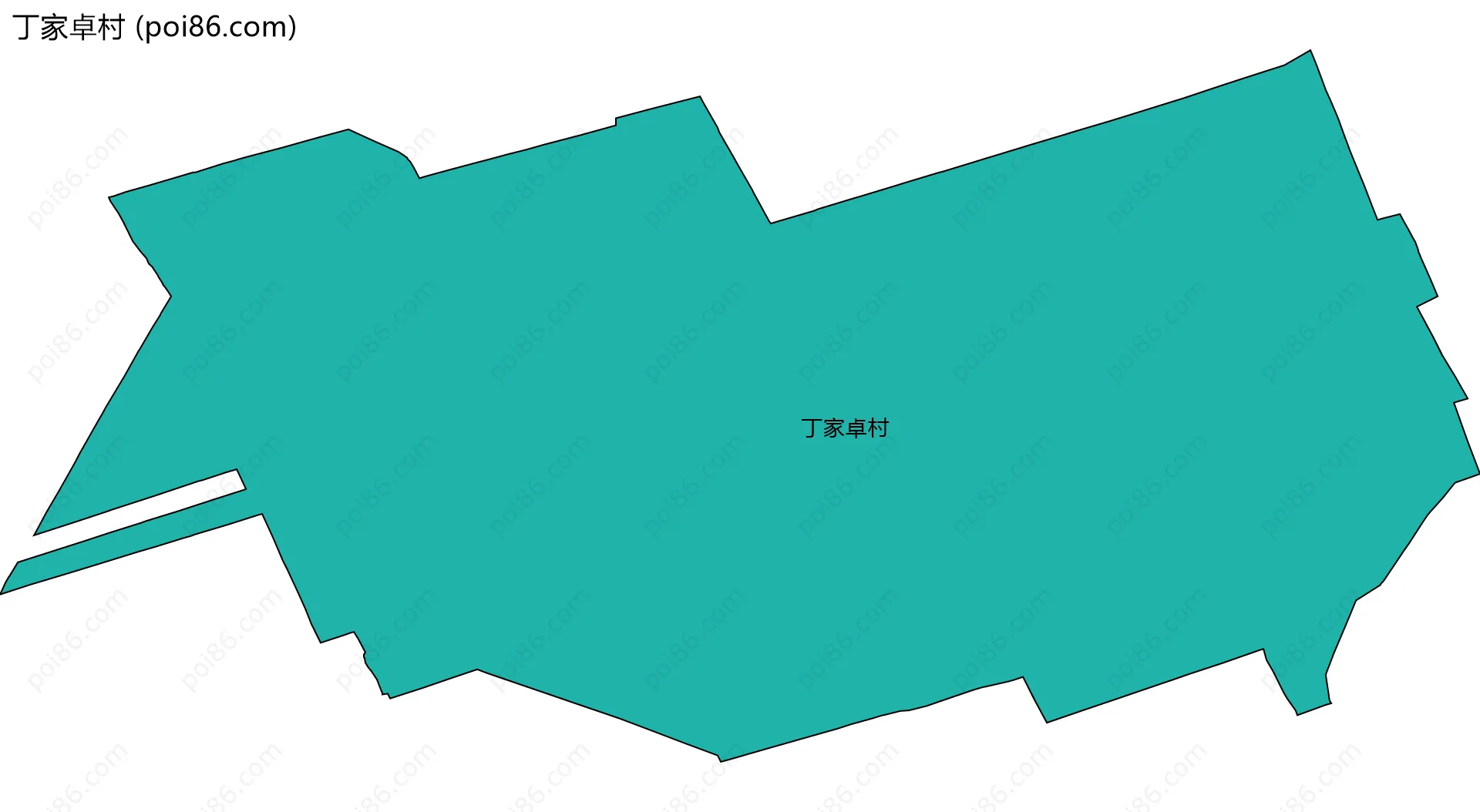 丁家卓村边界地图