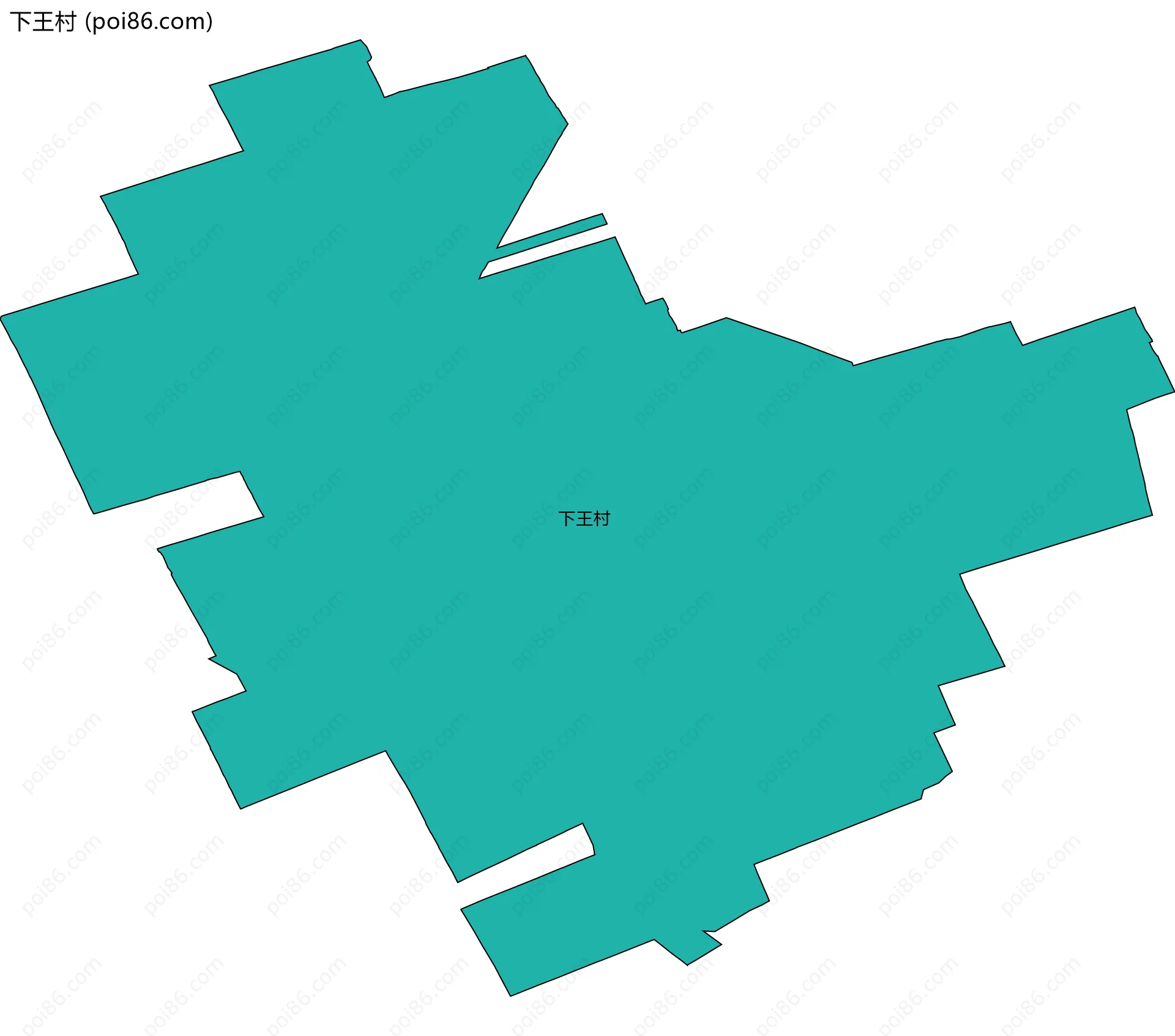下王村边界地图