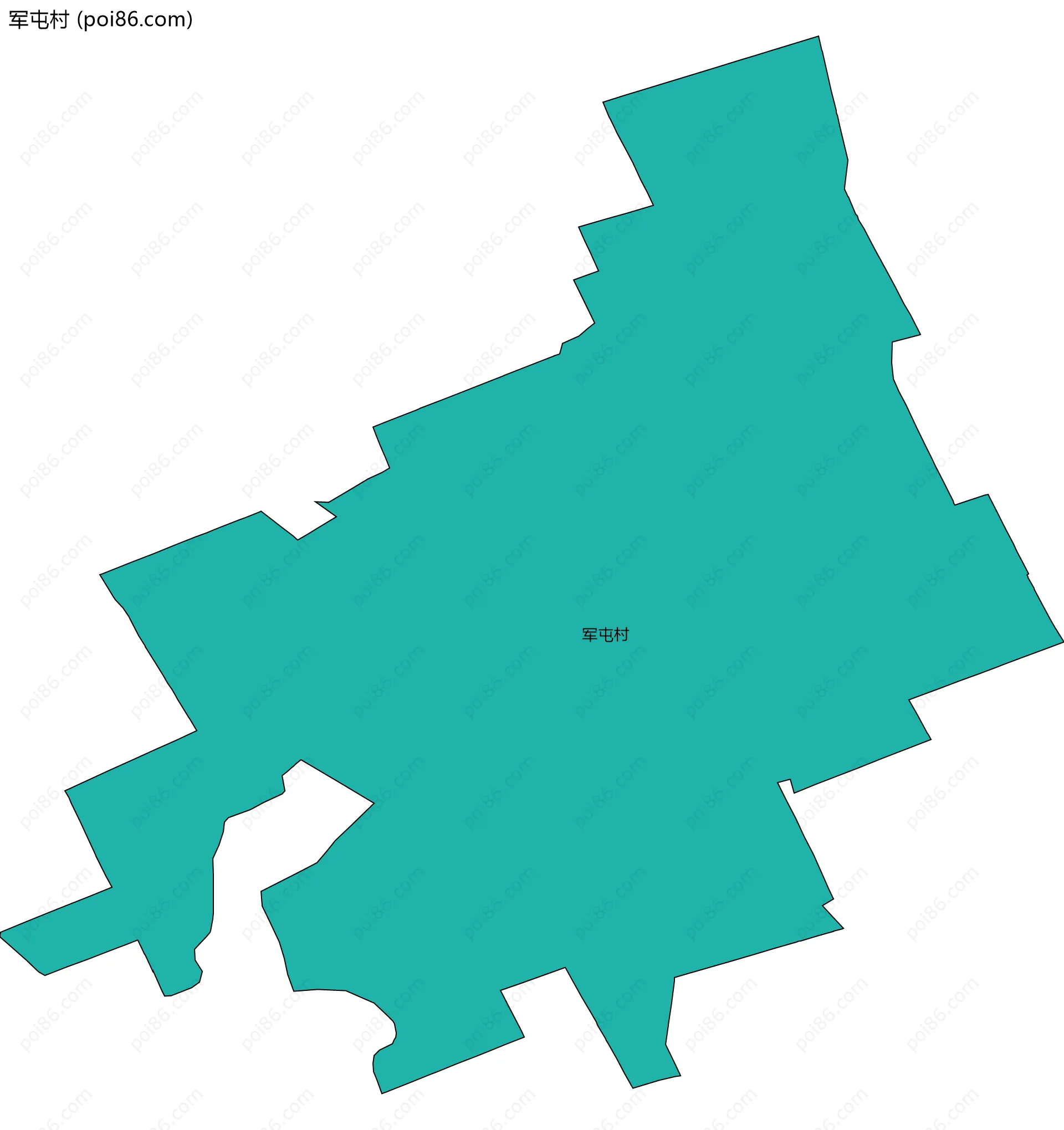 军屯村边界地图