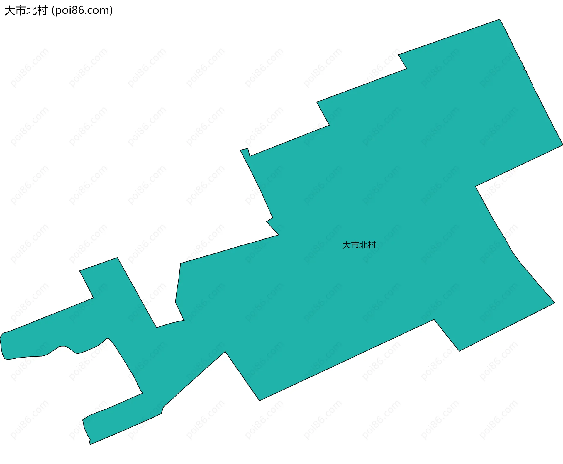 大市北村边界地图