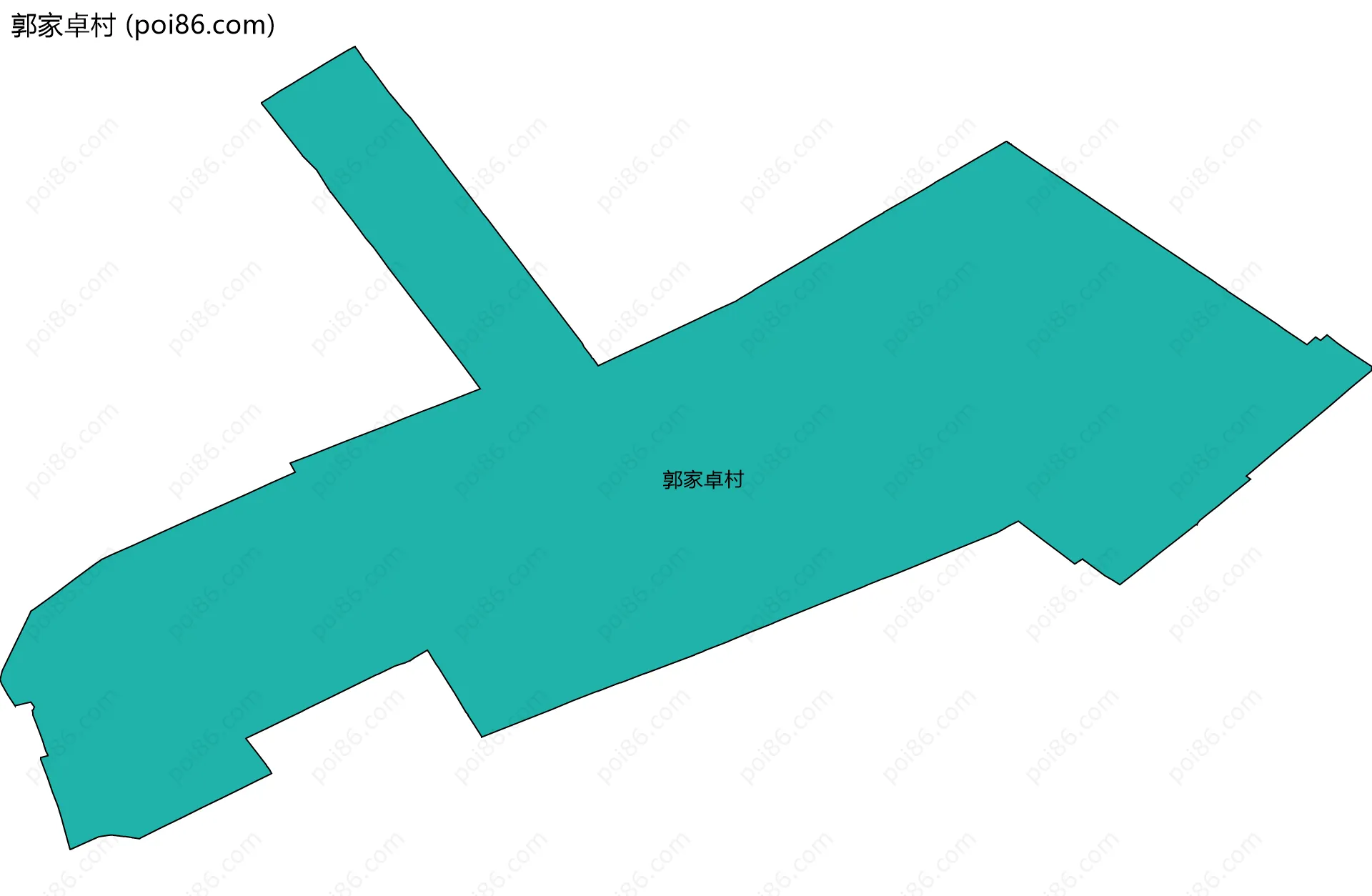 郭家卓村边界地图