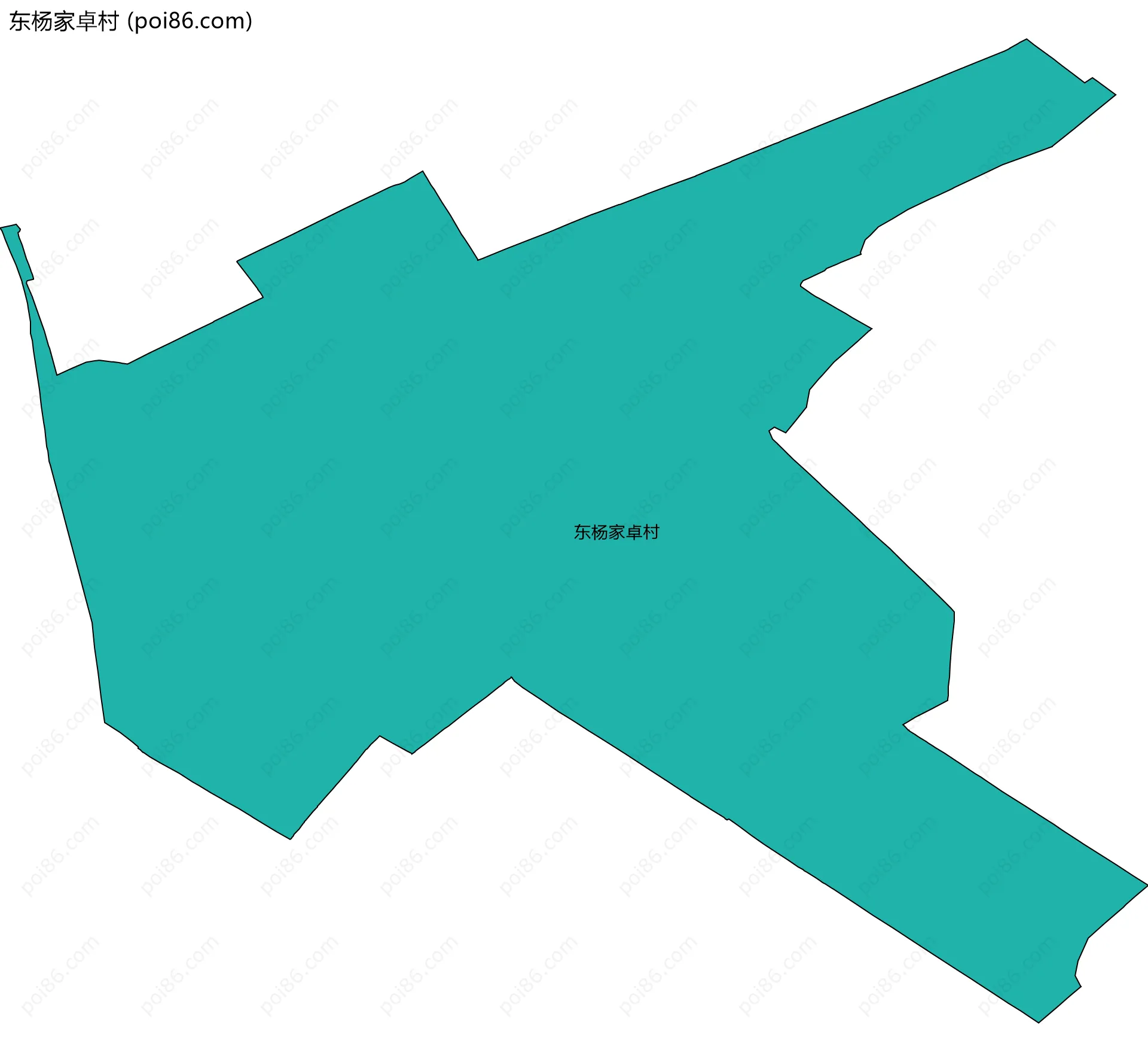 东杨家卓村边界地图