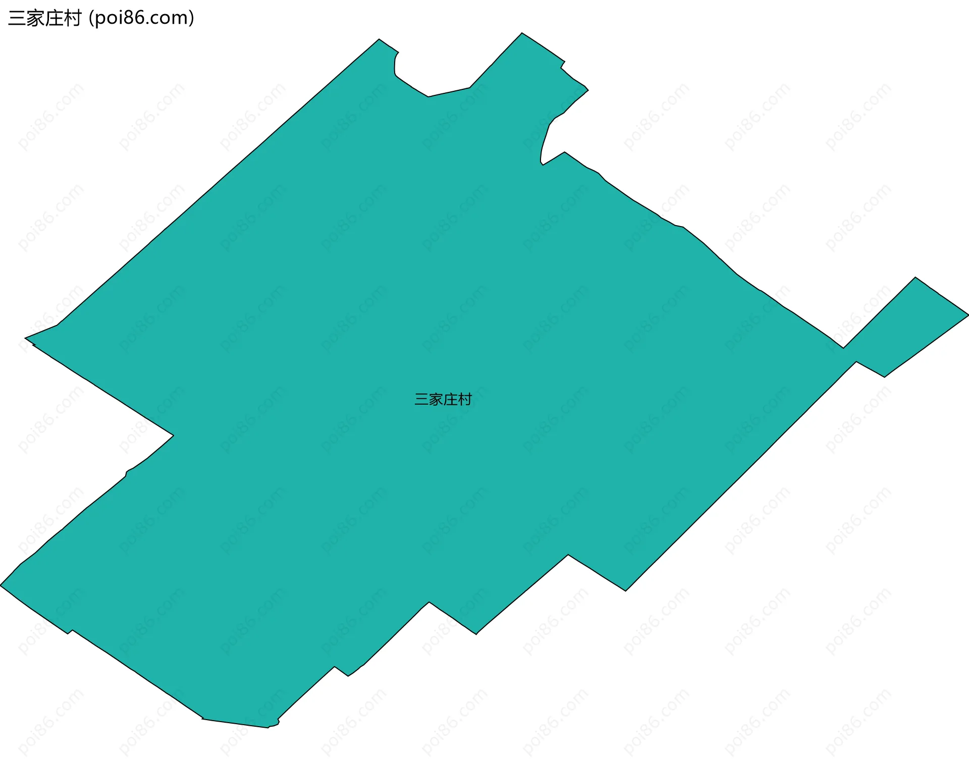 三家庄村边界地图