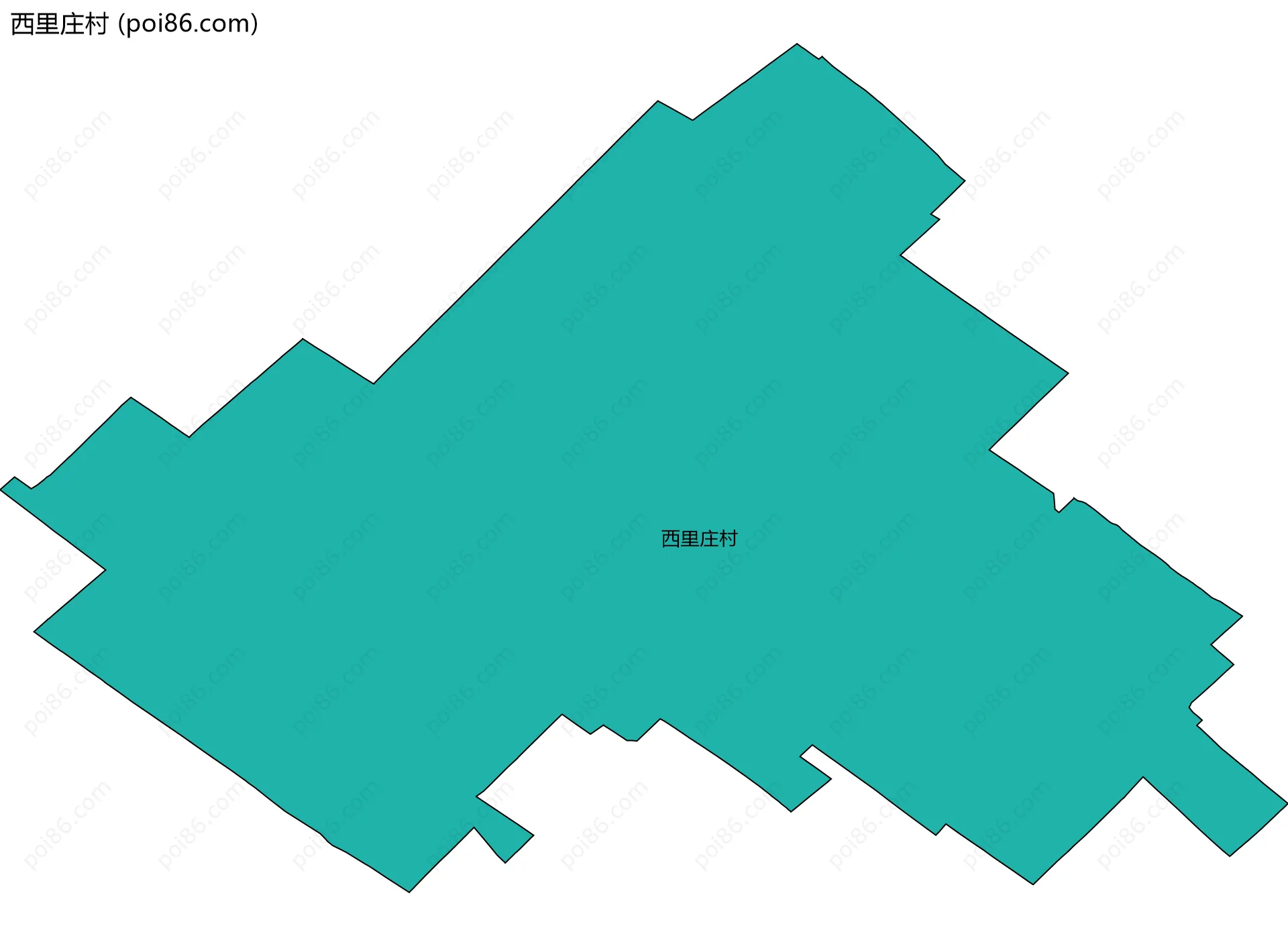 西里庄村边界地图
