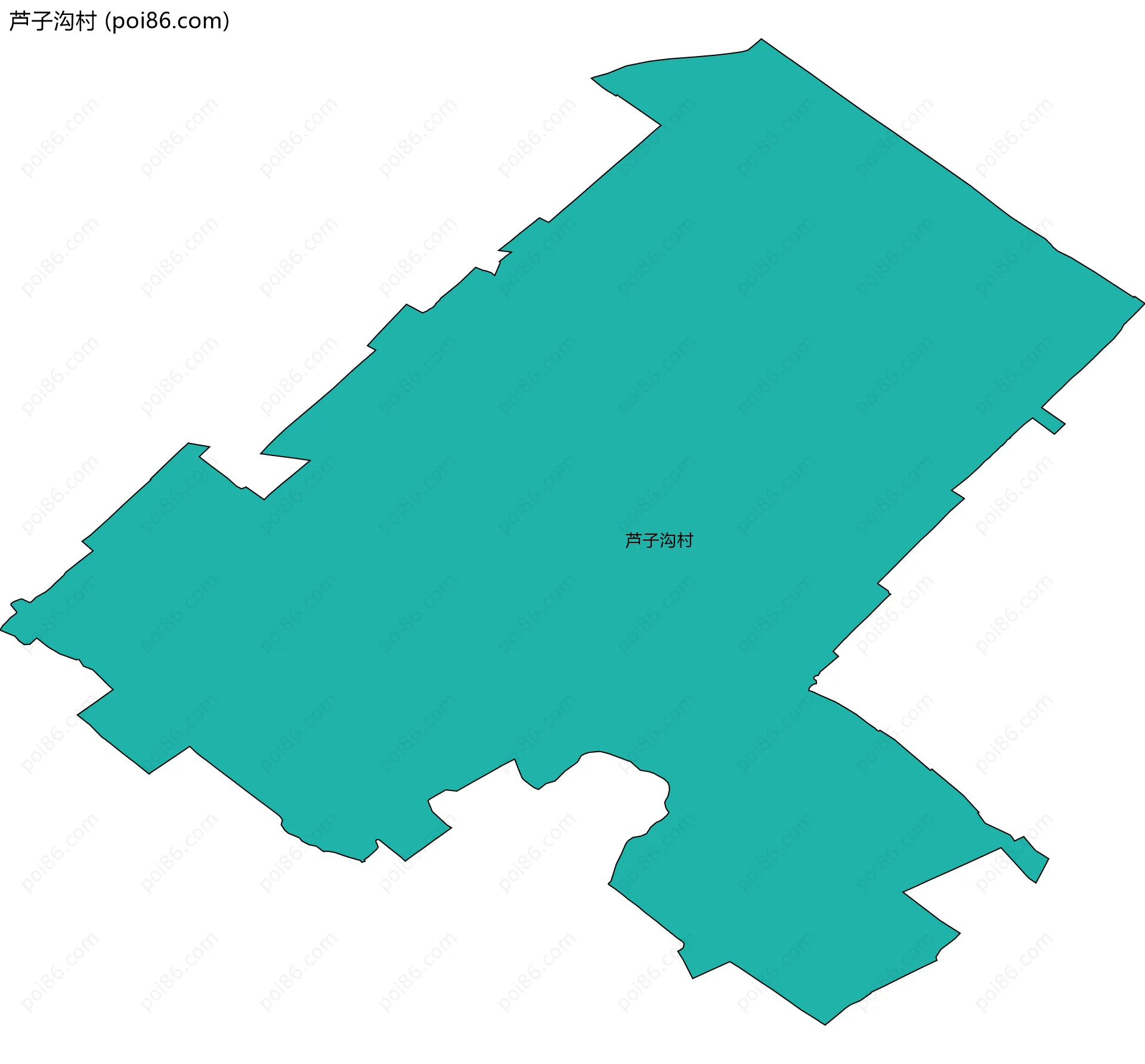 芦子沟村边界地图