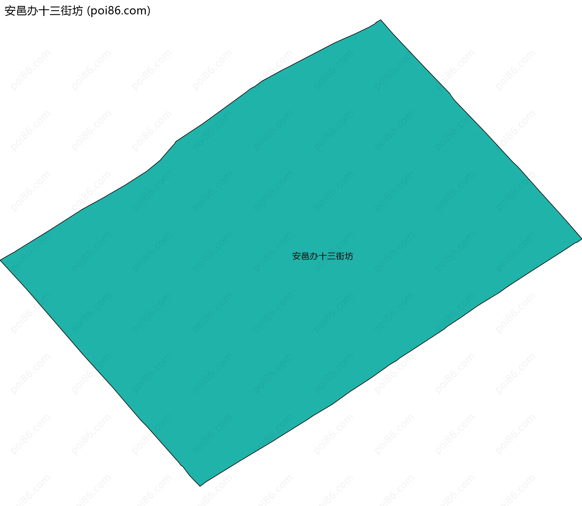 安邑办十三街坊边界地图