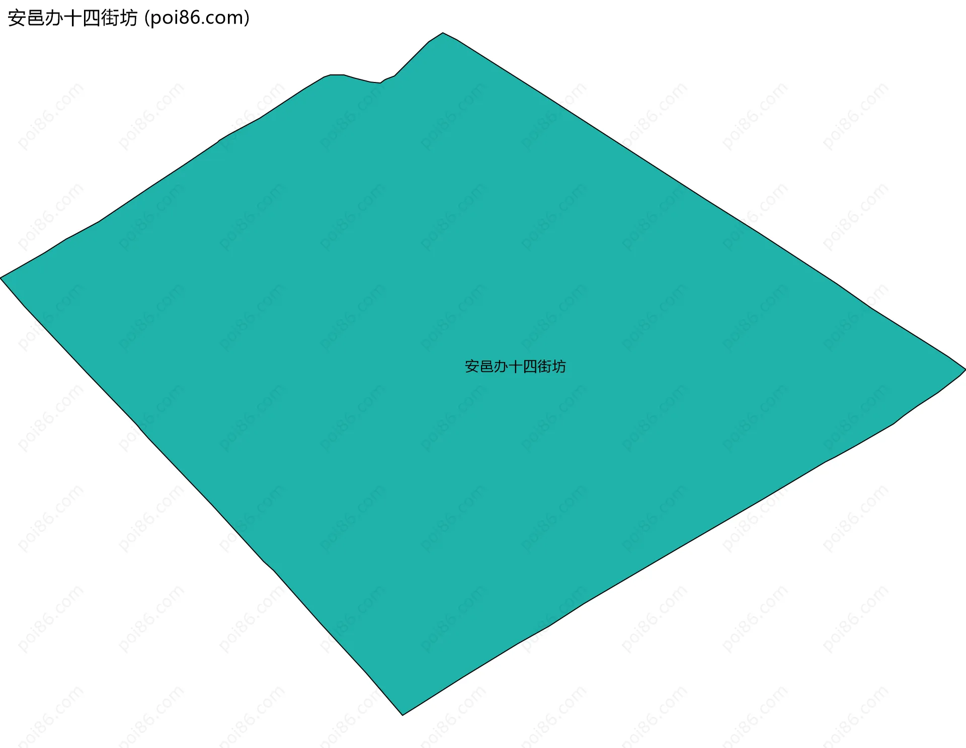 安邑办十四街坊边界地图
