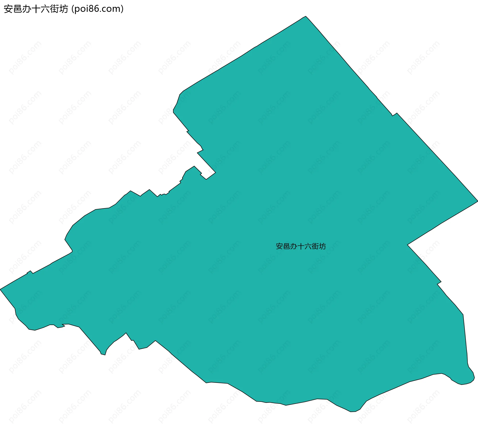 安邑办十六街坊边界地图